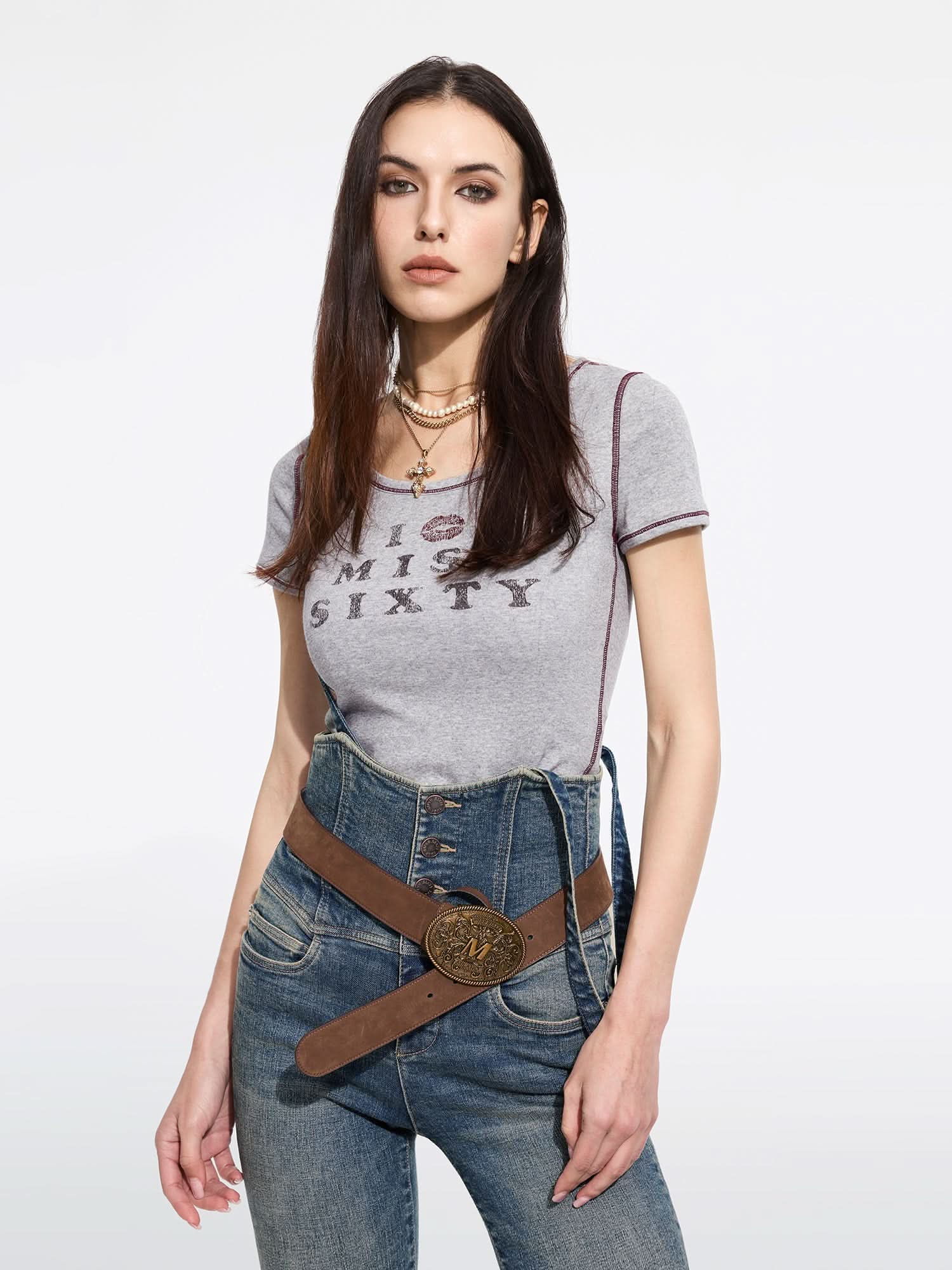 Printed Crew Neck T-Shirt - Image 6
