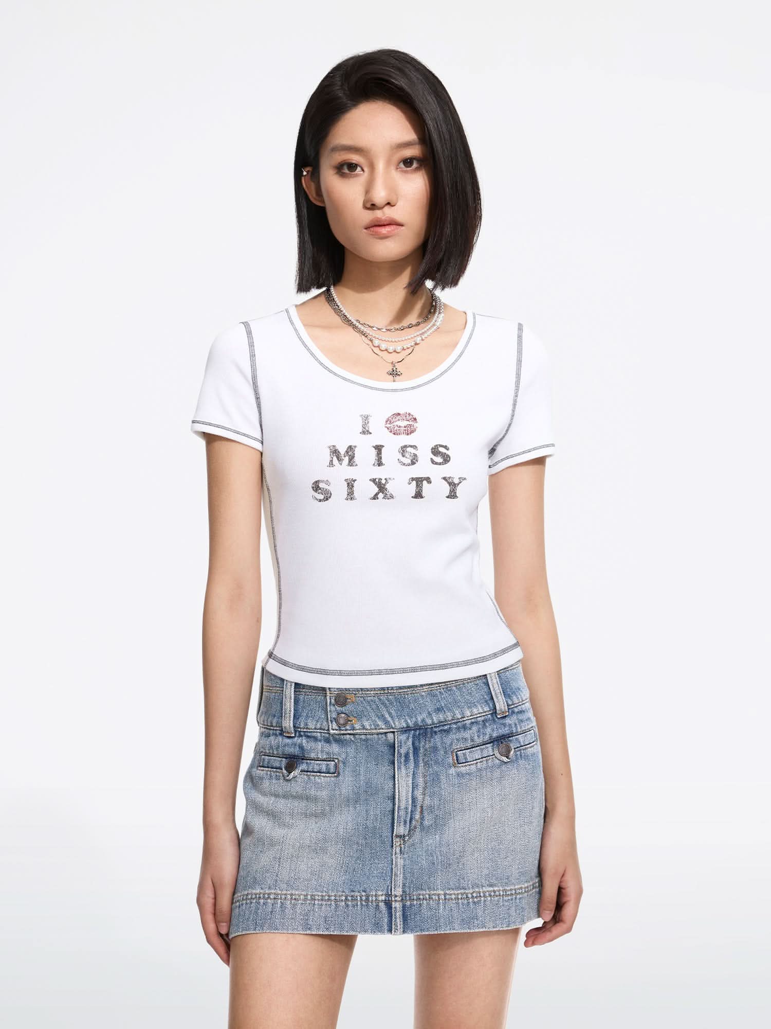 Printed Crew Neck T-Shirt - Image 6