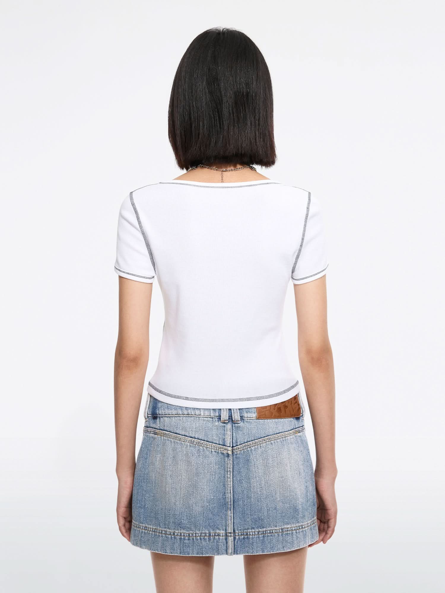 Printed Crew Neck T-Shirt - Image 7