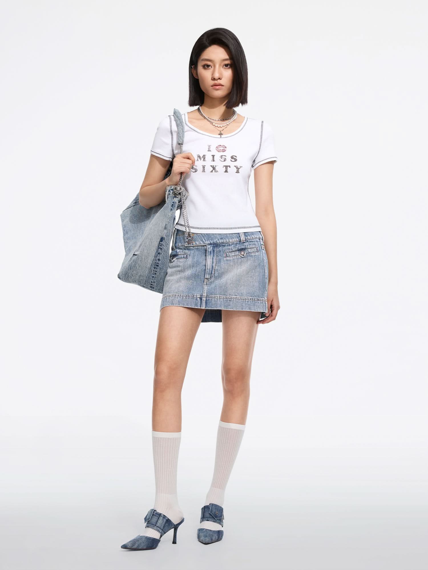 Printed Crew Neck T-Shirt - Image 9