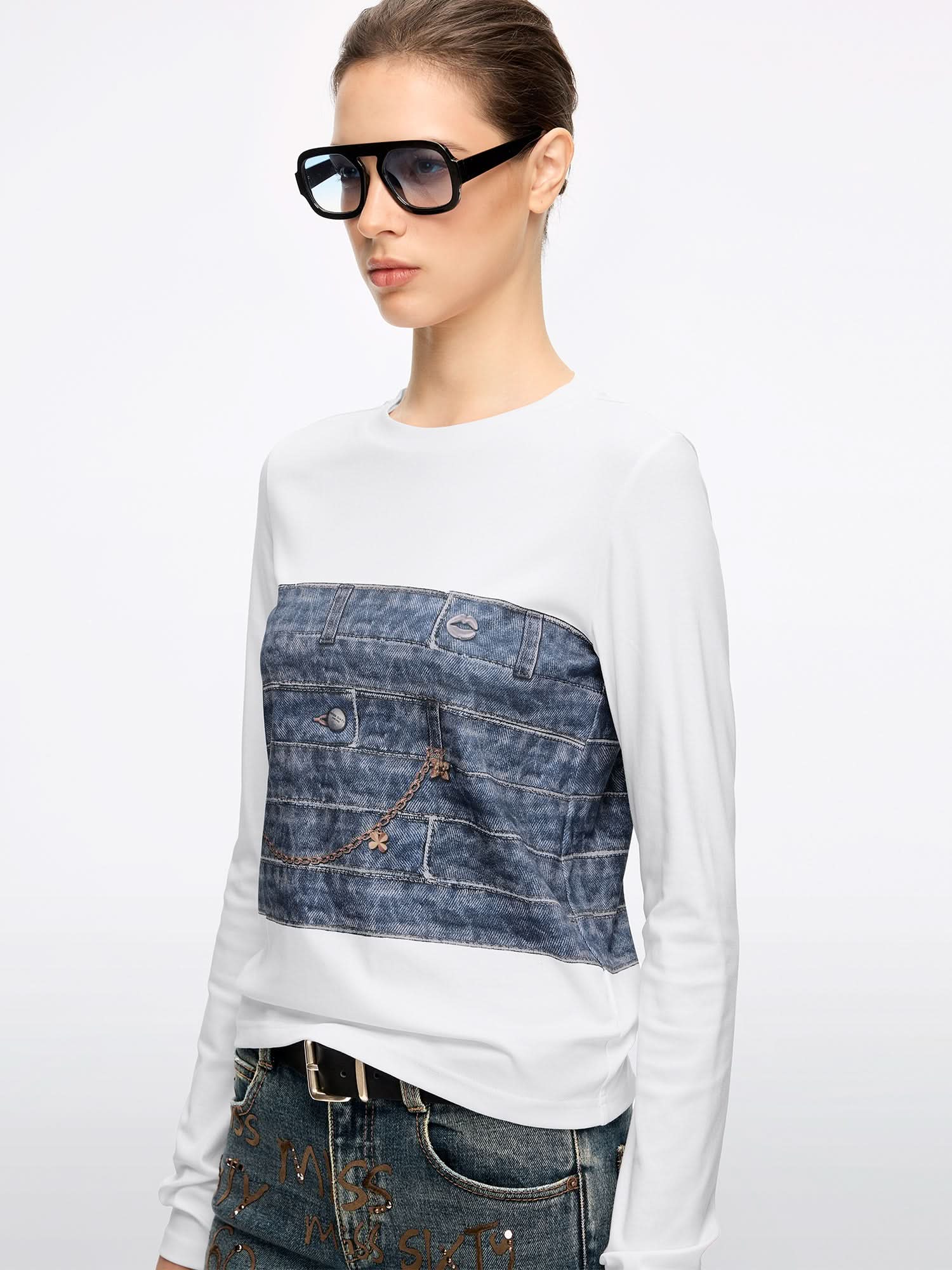 Printed Long-Sleeve T-Shirt - Image 3