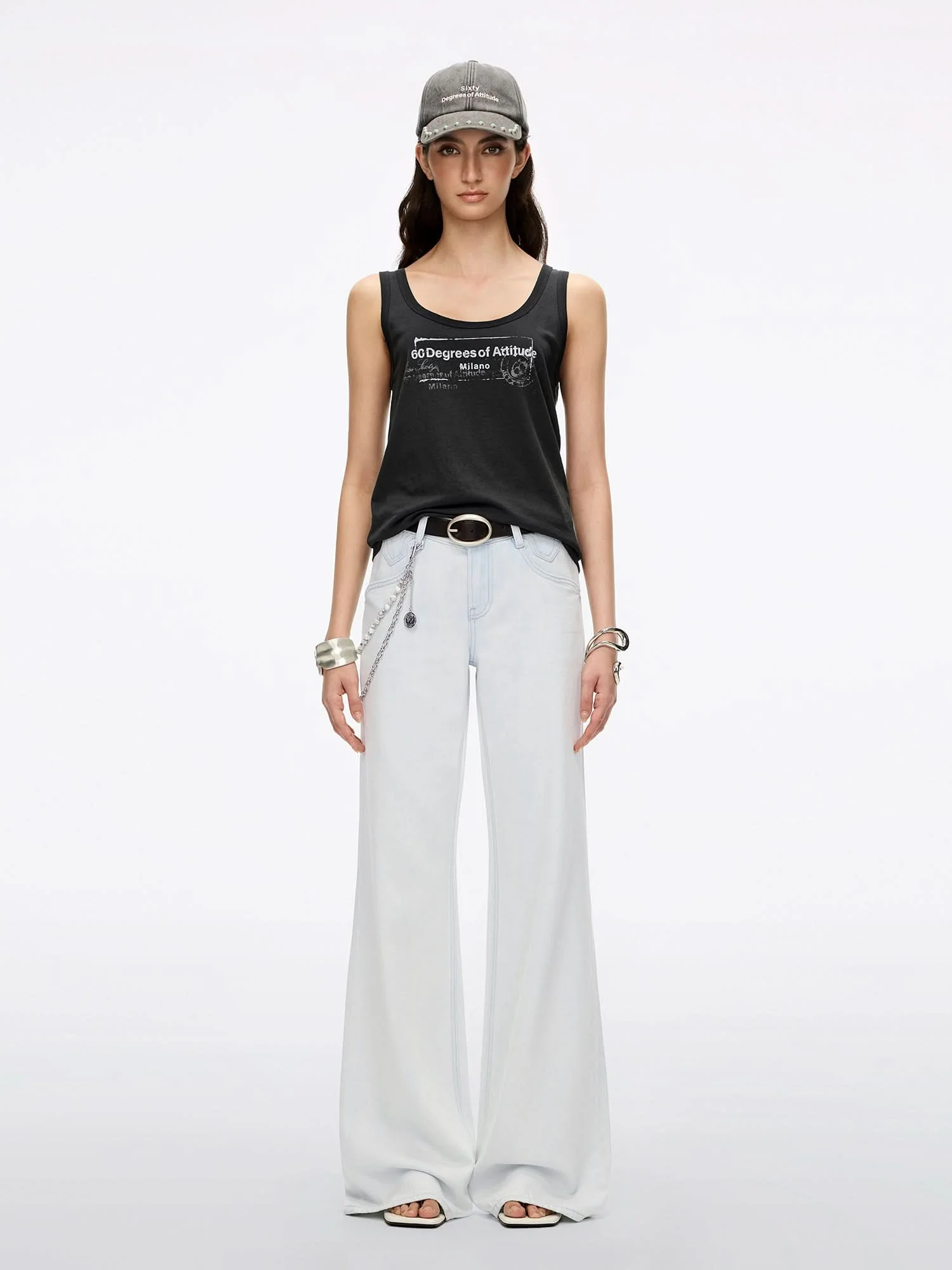 Printed Sleeveless T-Shirt - Image 4
