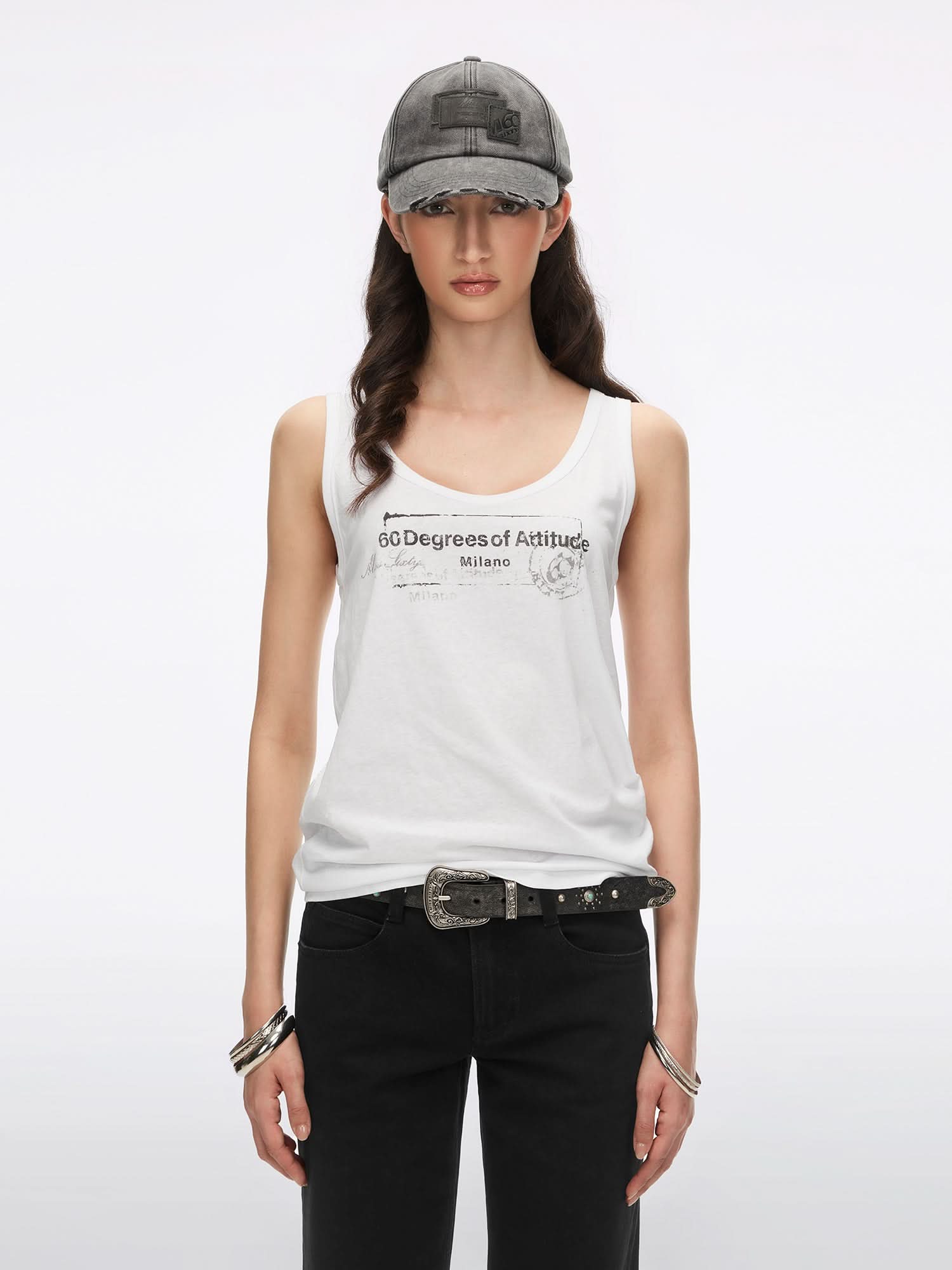 Printed Sleeveless T-Shirt - Image 6