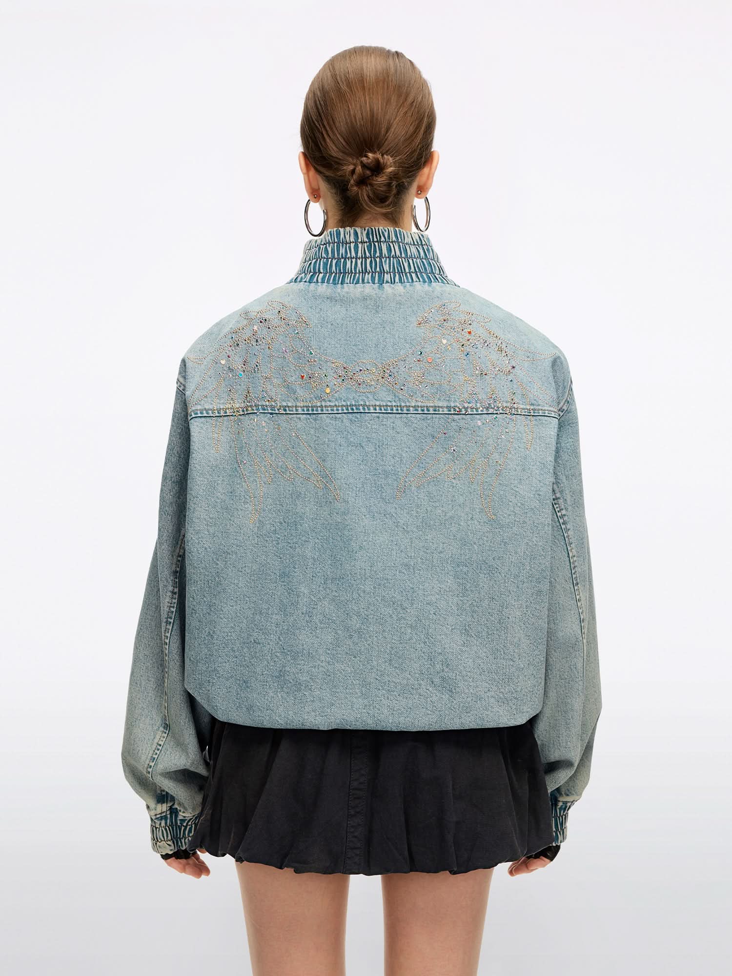 Rhinestone Denim Jacket - Image 2