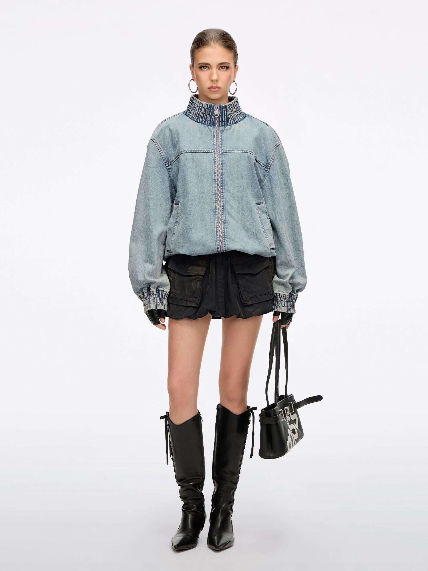 Rhinestone Denim Jacket - Image 4