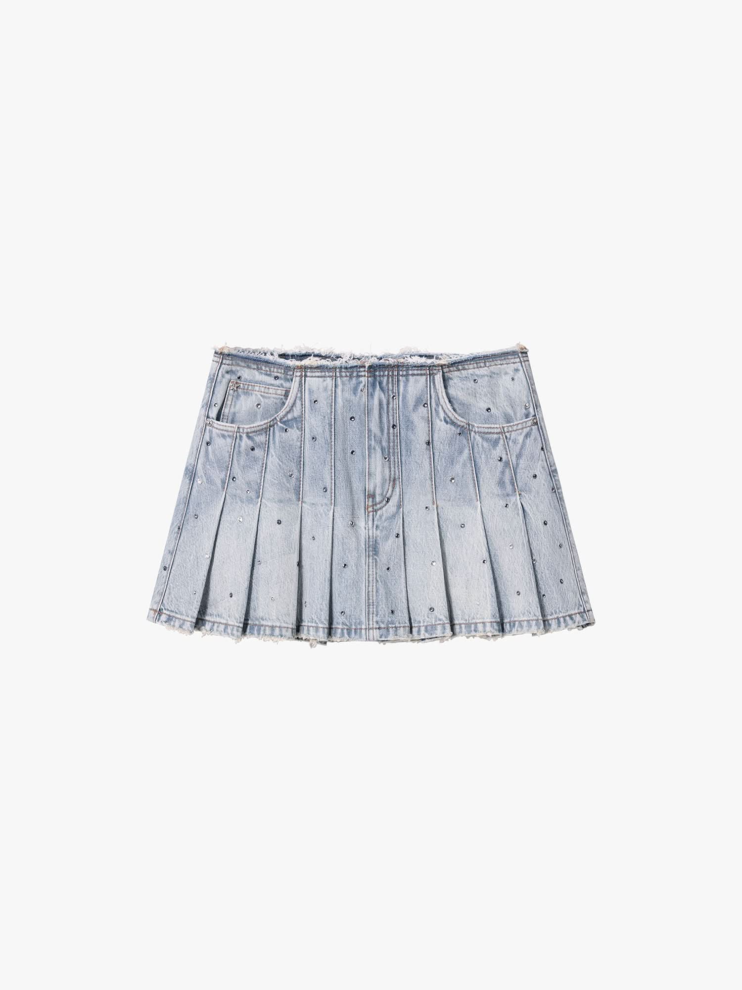 Rhinestone Denim Skirt - Image 5