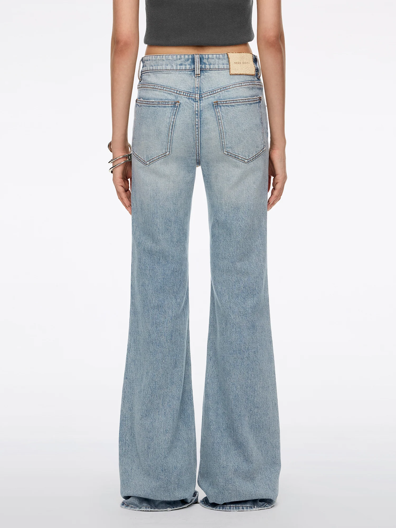 Rhinestone-Embellished Flared Jeans - Image 3