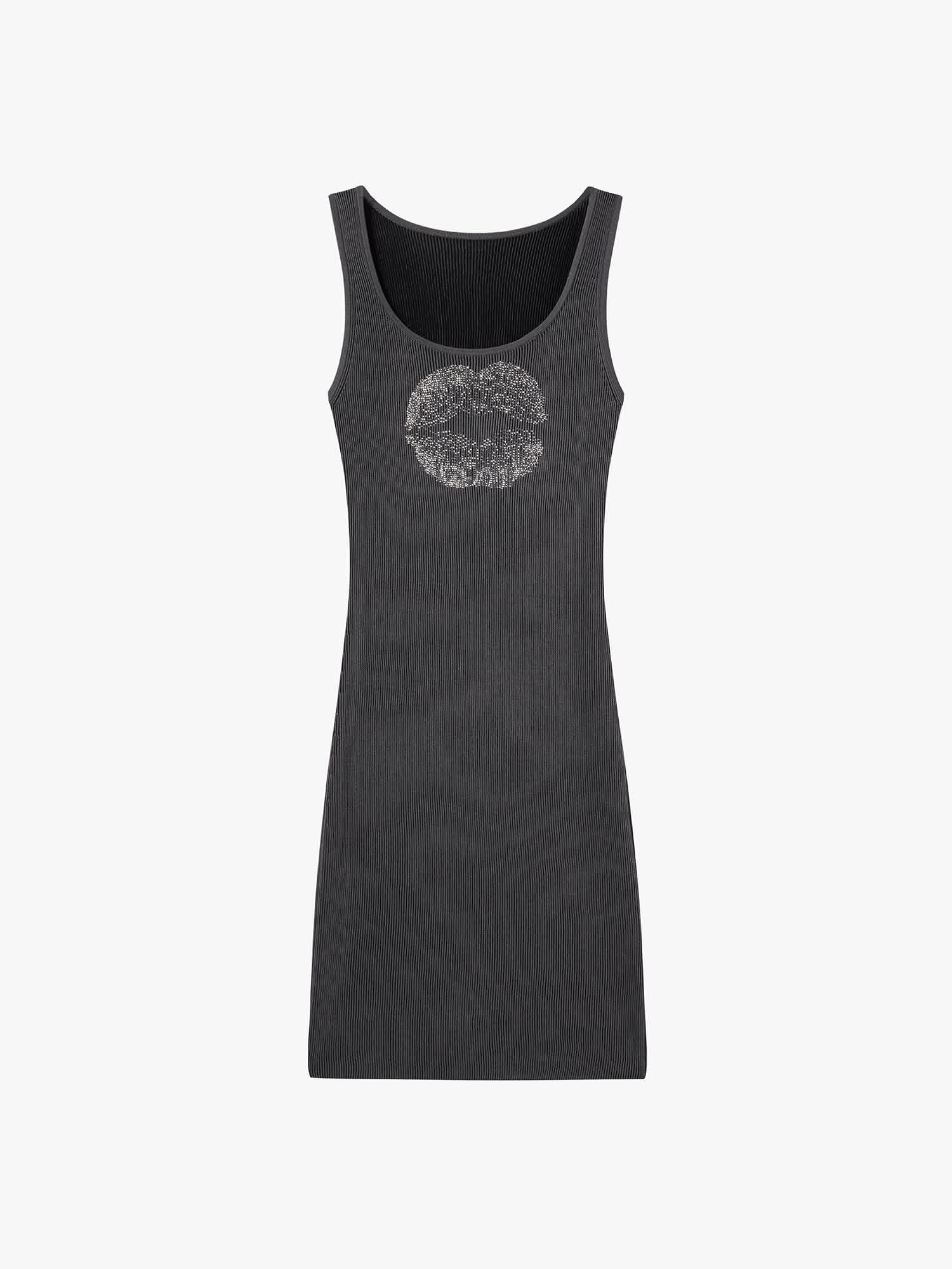 Rhinestone-Embellished Knit Dress - Image 5