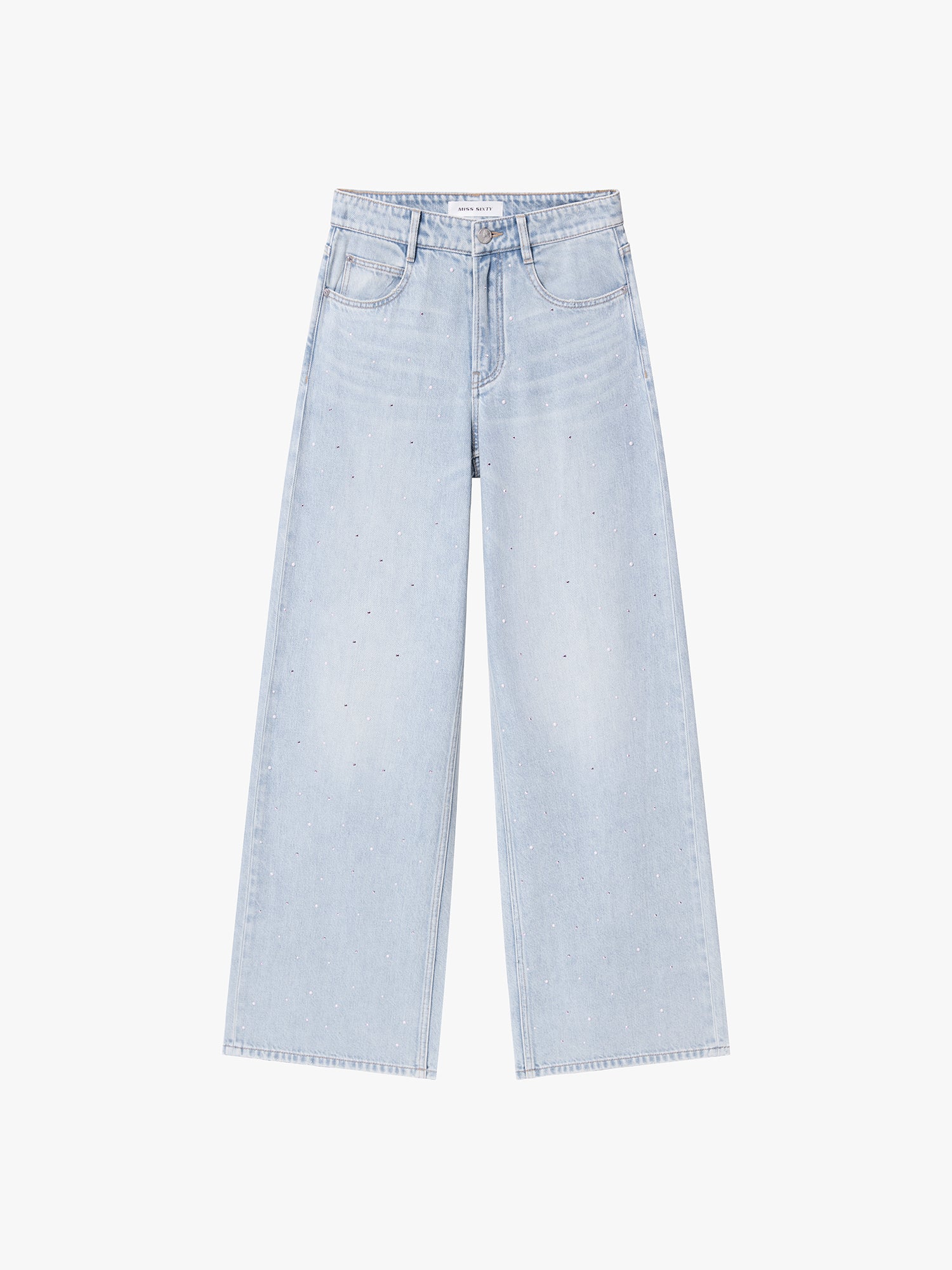 Rhinestone-Embellished Wide-Leg Jeans - Image 5