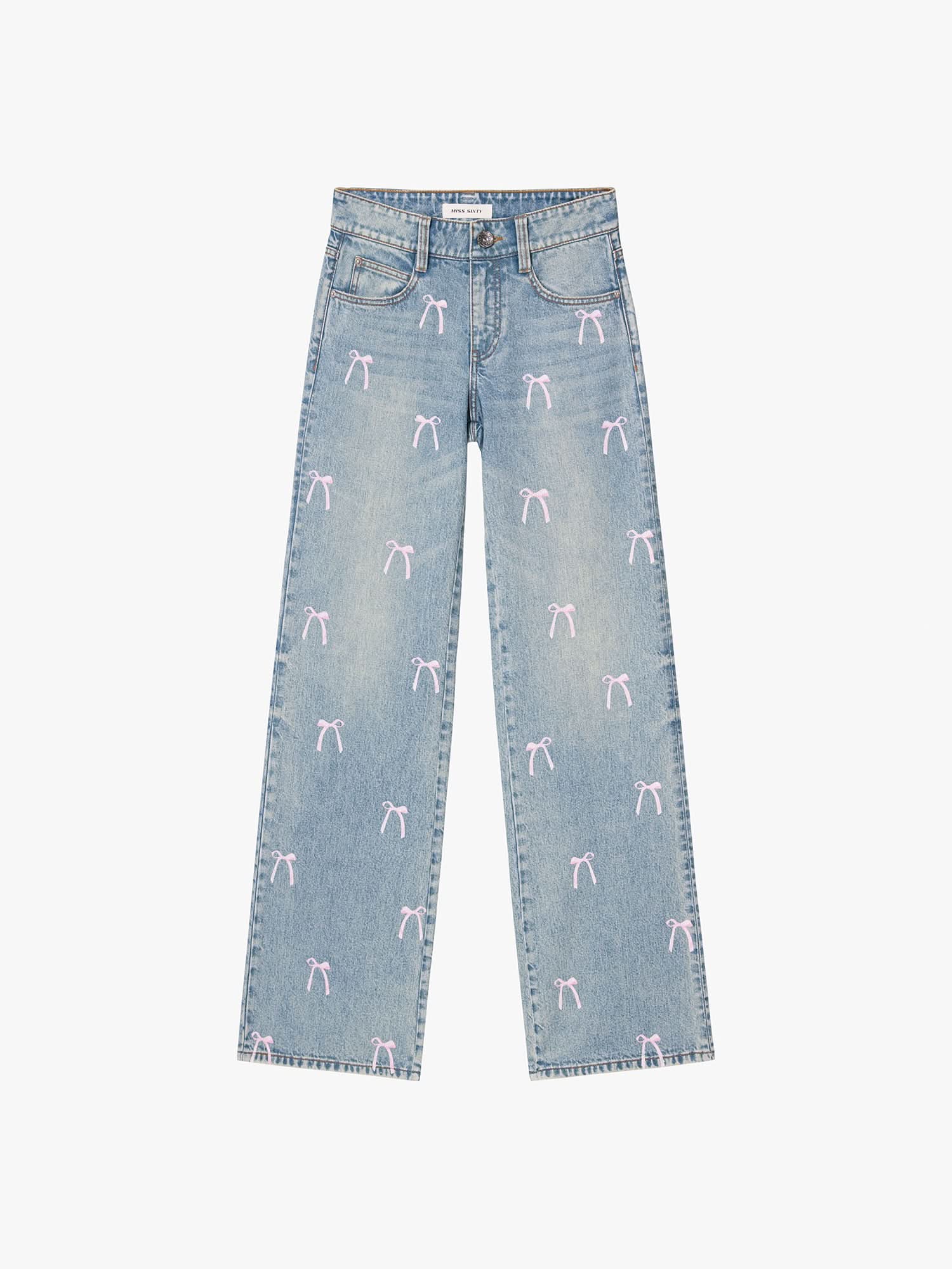 Rhinestone Flare Jeans - Image 5
