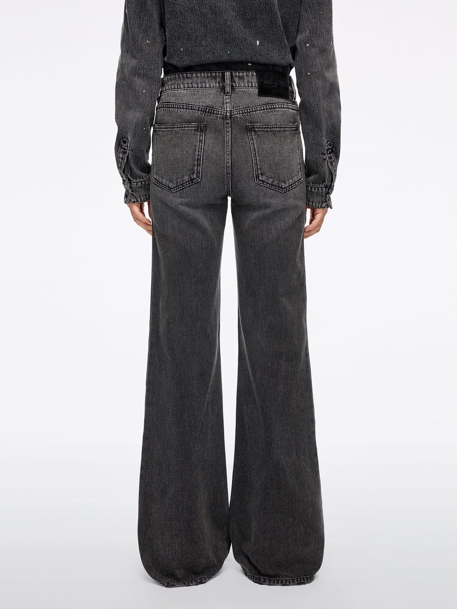 Rhinestone Flared Jeans - Image 3