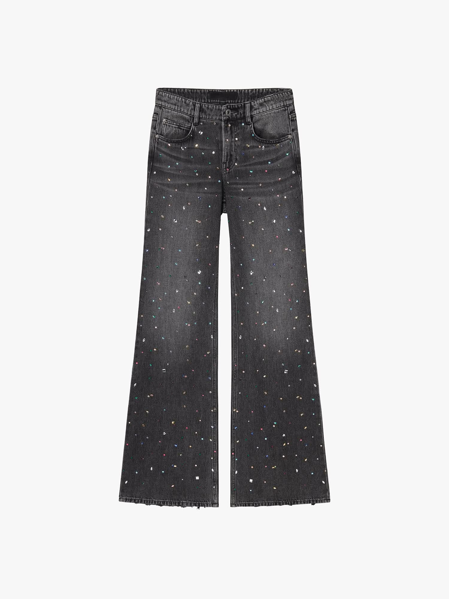 Rhinestone Flared Jeans - Image 5