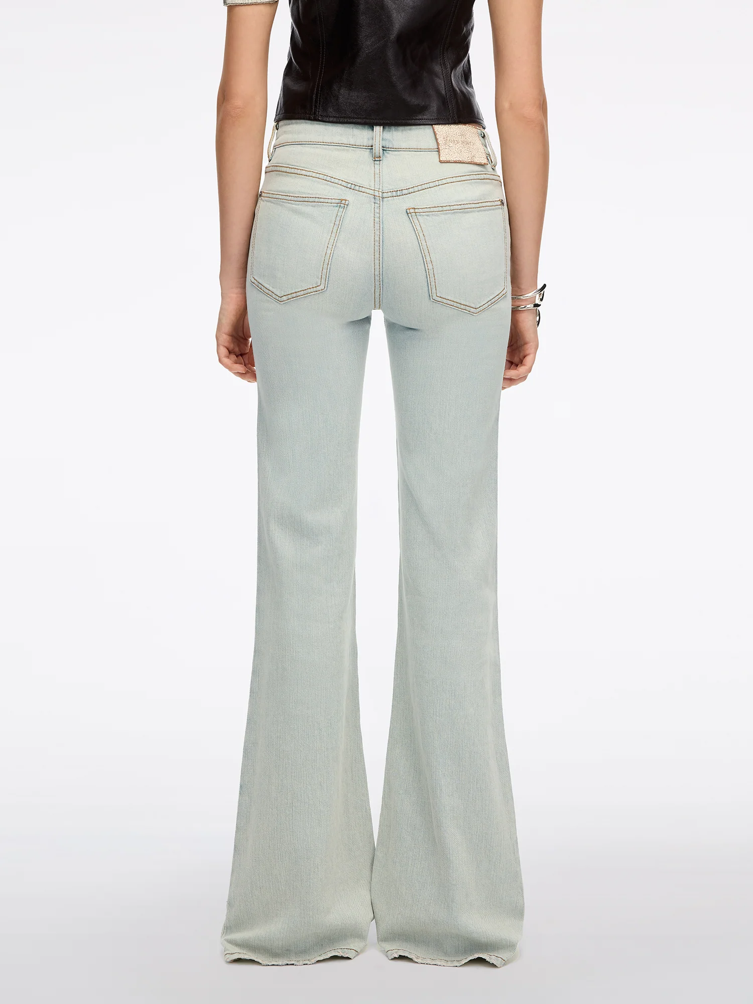 Rhinestone Flared Jeans - Image 3