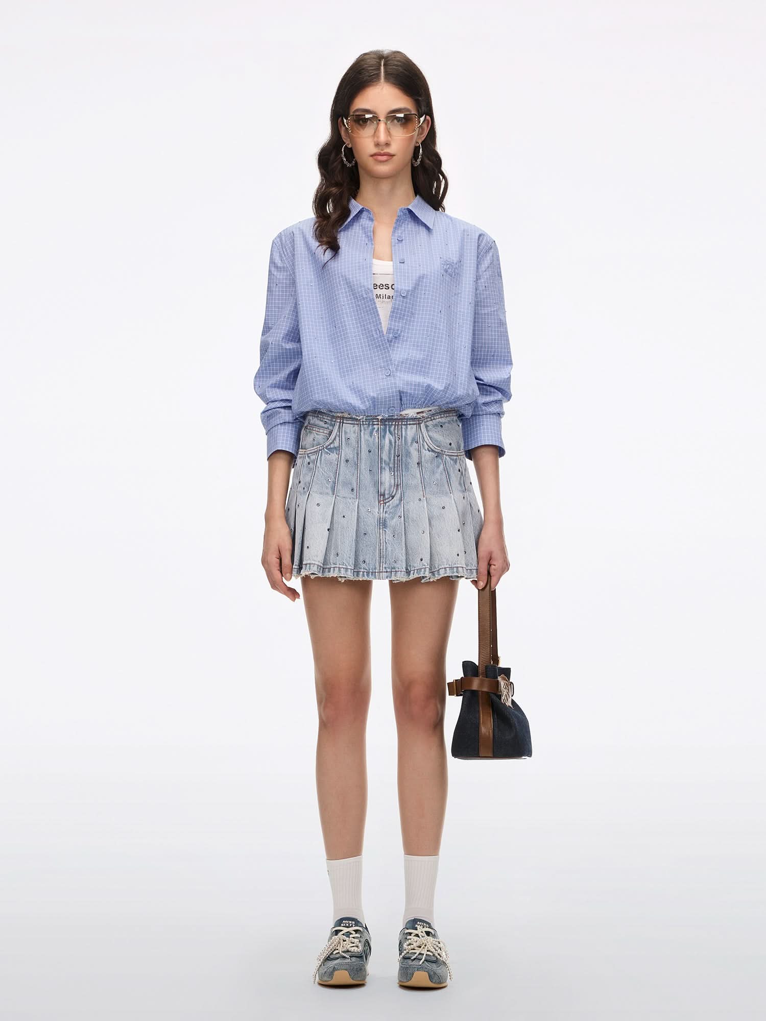 Rhinestone Plaid Shirt - Image 4