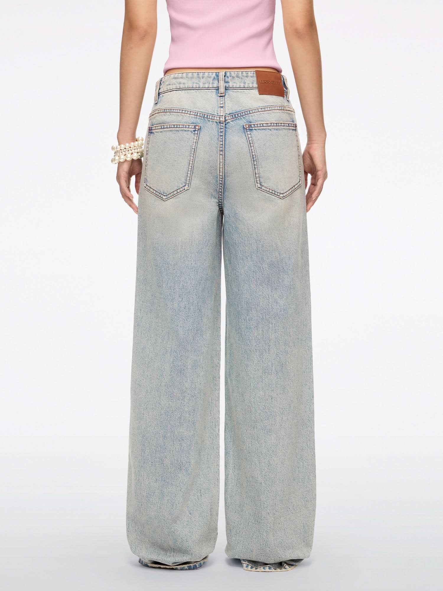 Rhinestone Straight-leg Jeans - Image 3