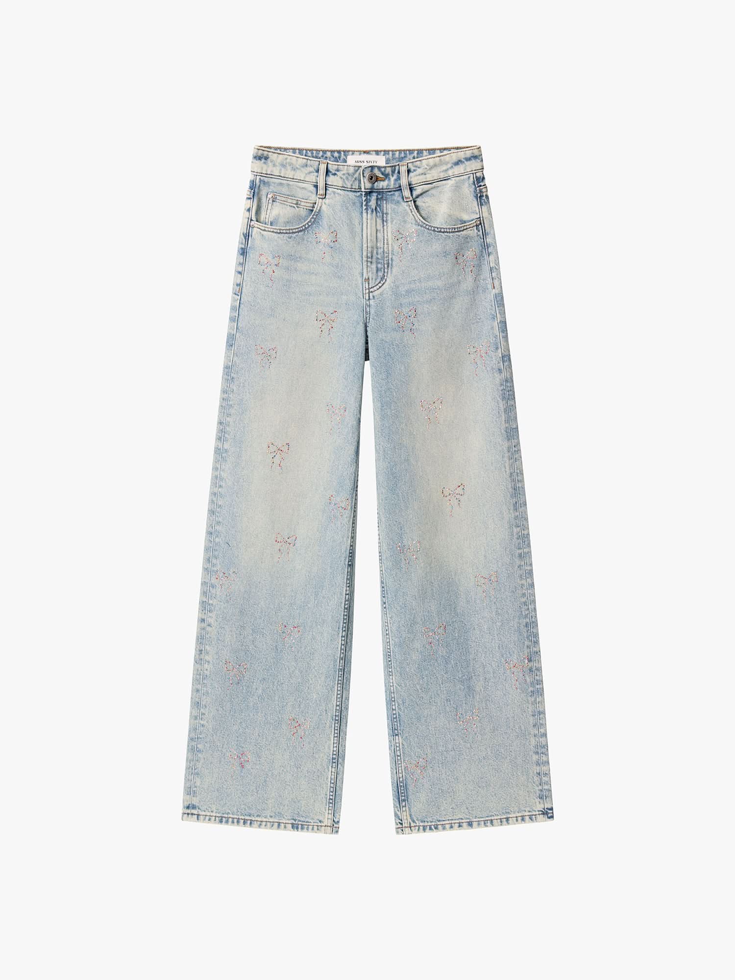 Rhinestone Straight-leg Jeans - Image 5