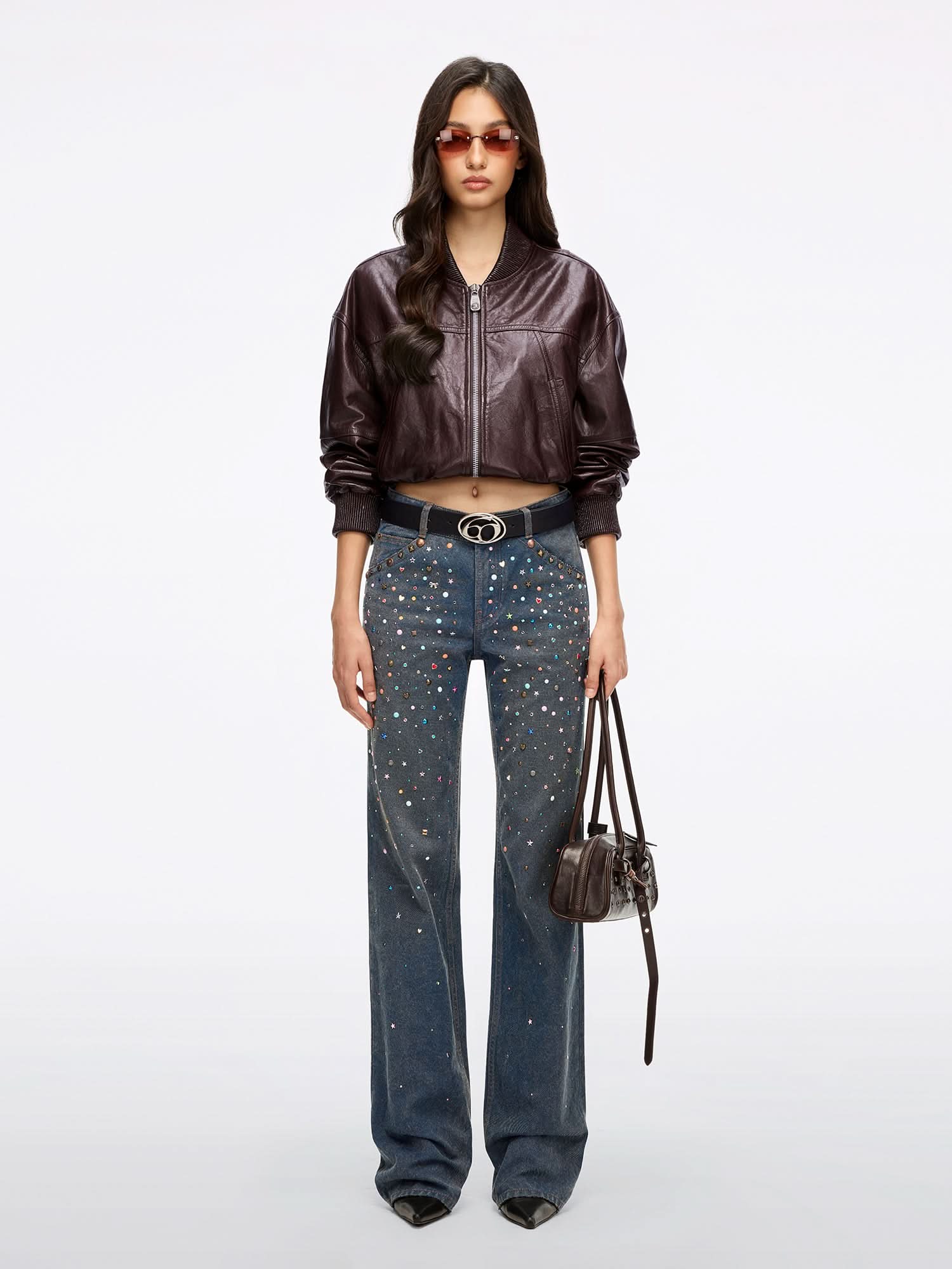 Rhinestone Straight-Leg Jeans - Image 2