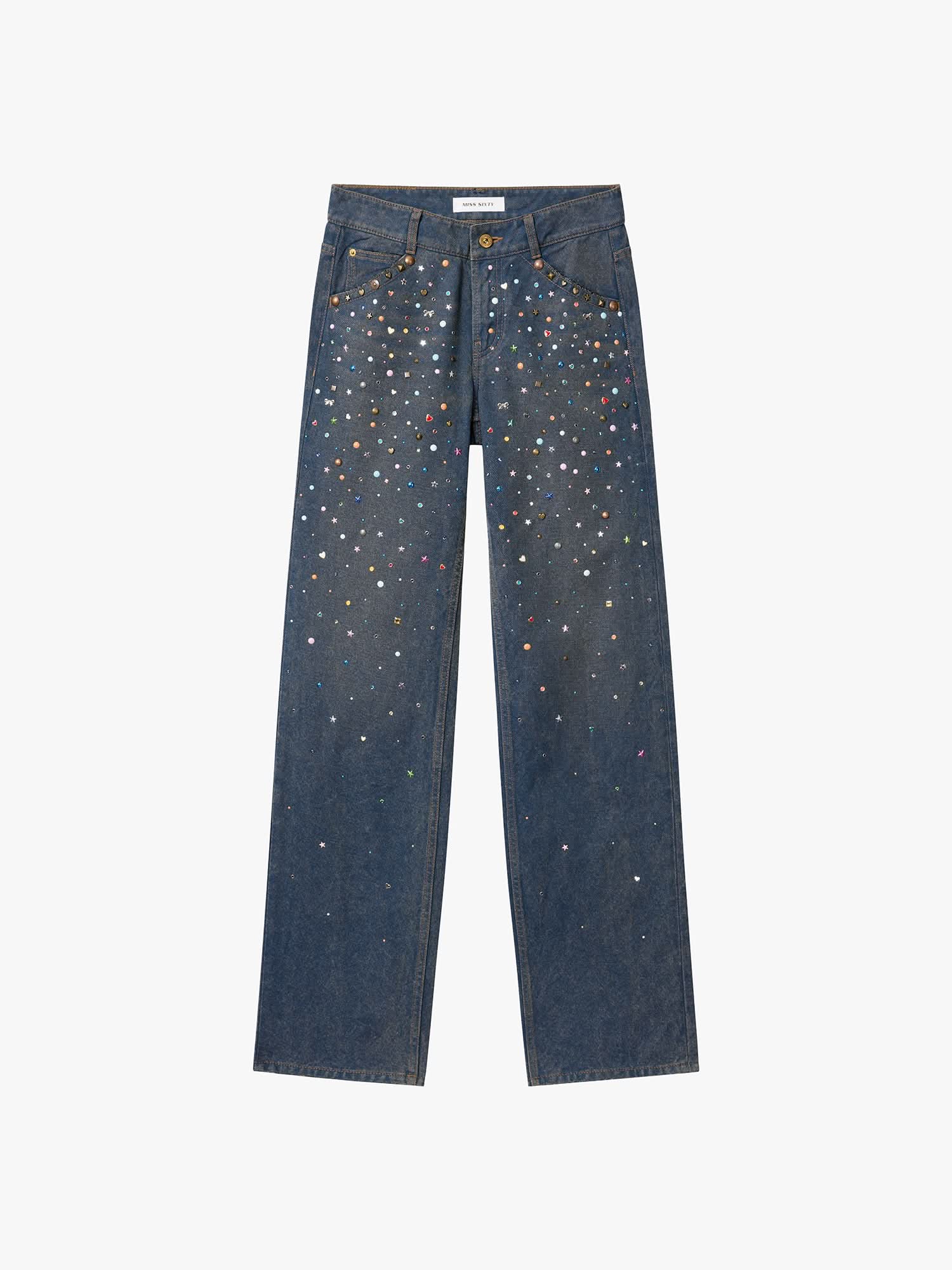 Rhinestone Straight-Leg Jeans - Image 5