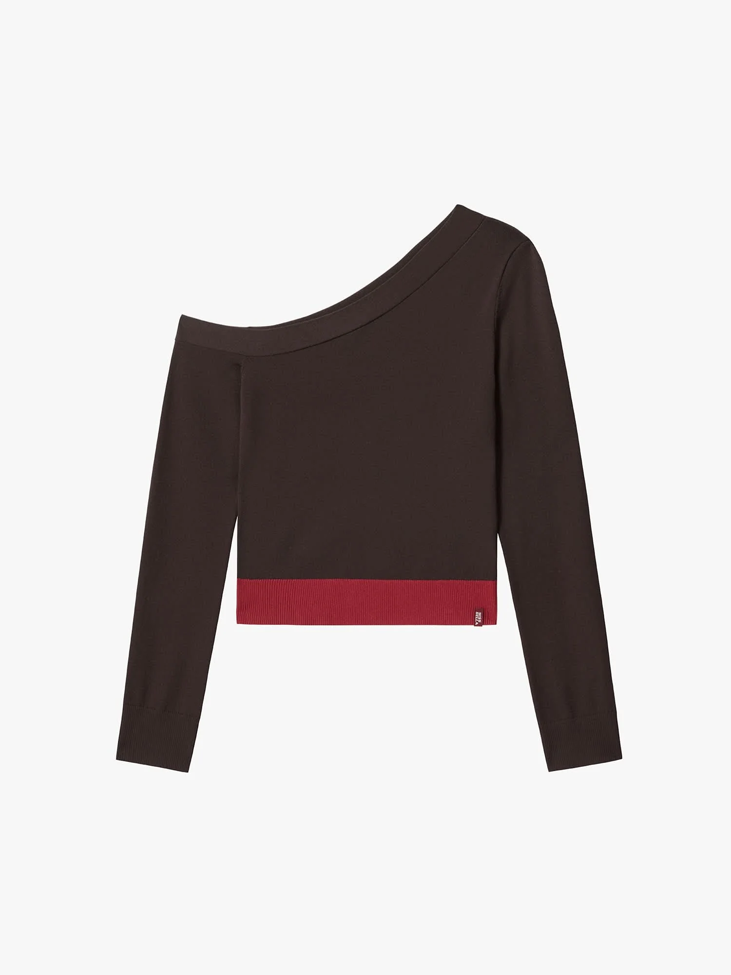 Slanted Shoulder Knit Top - Image 10