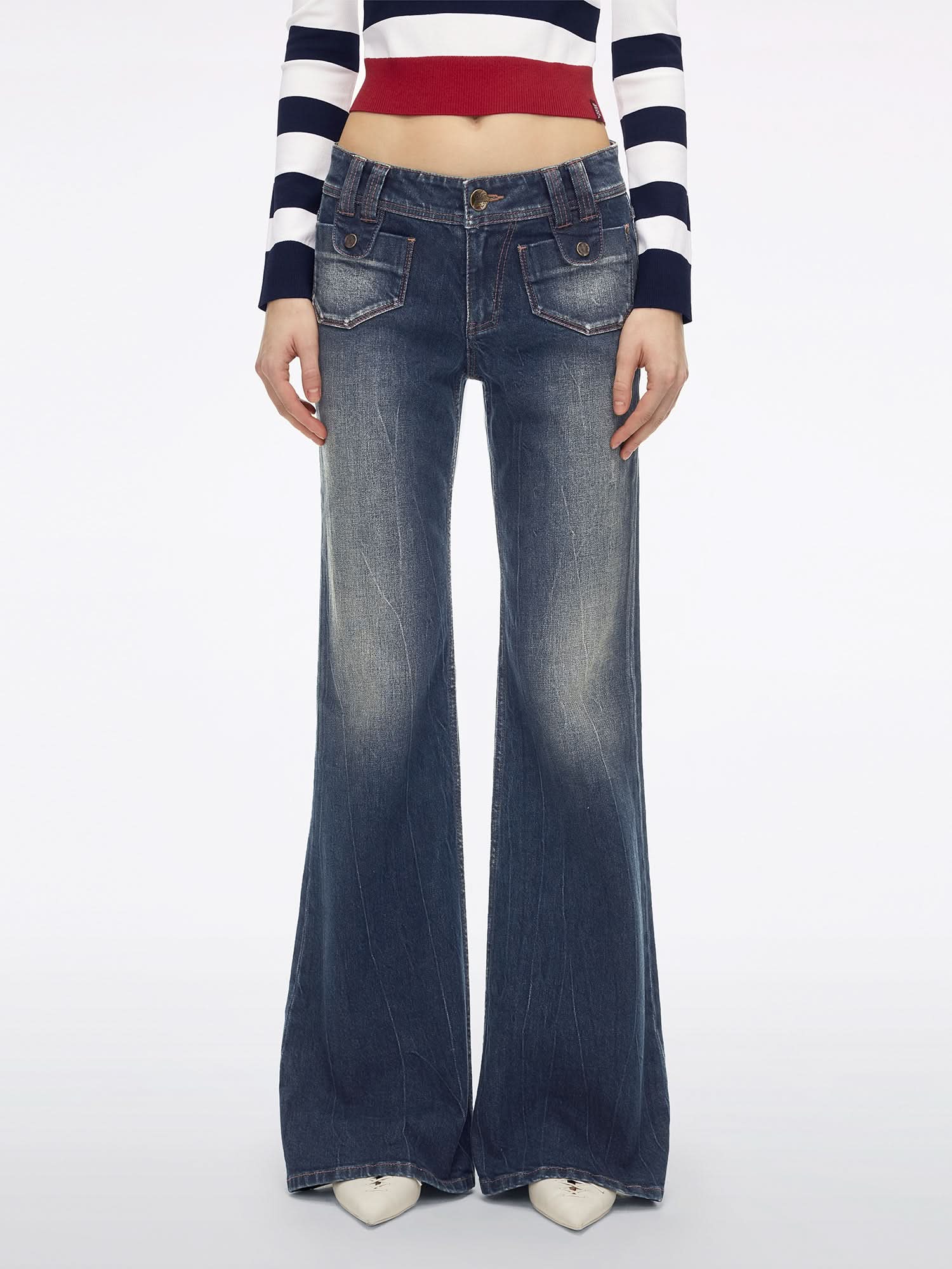 Slim-Fit Flare Jeans
