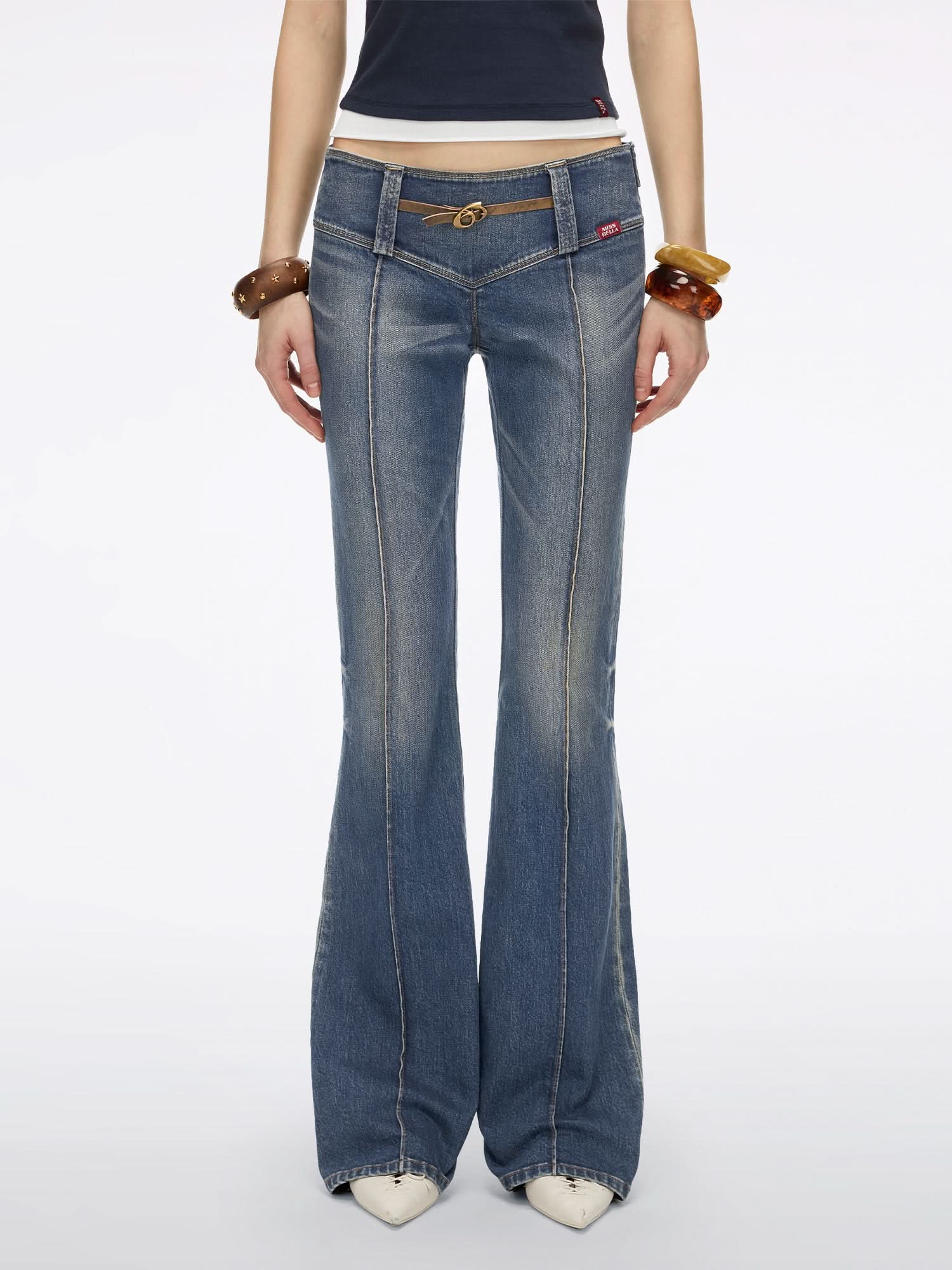 Slim-Fit Flare Jeans - Image 2