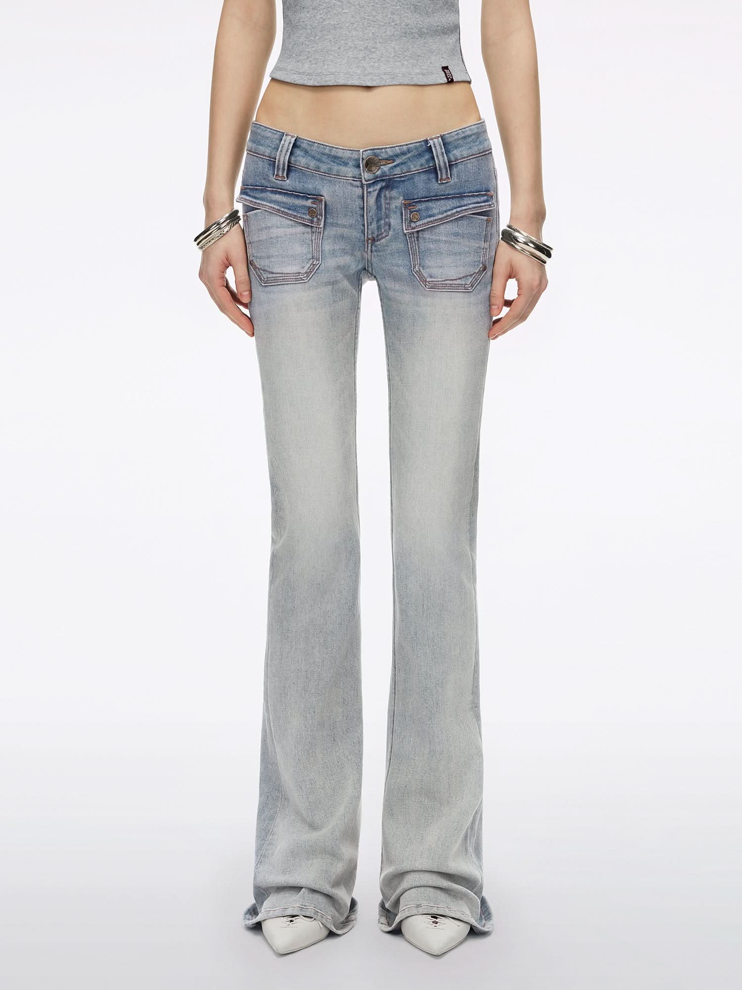 Slim-Fit Flare Jeans - Image 2
