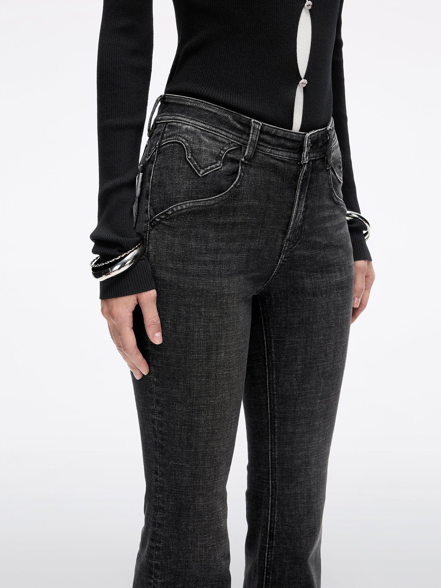 Slim-Fit Flared Jeans-BELLA - Image 4