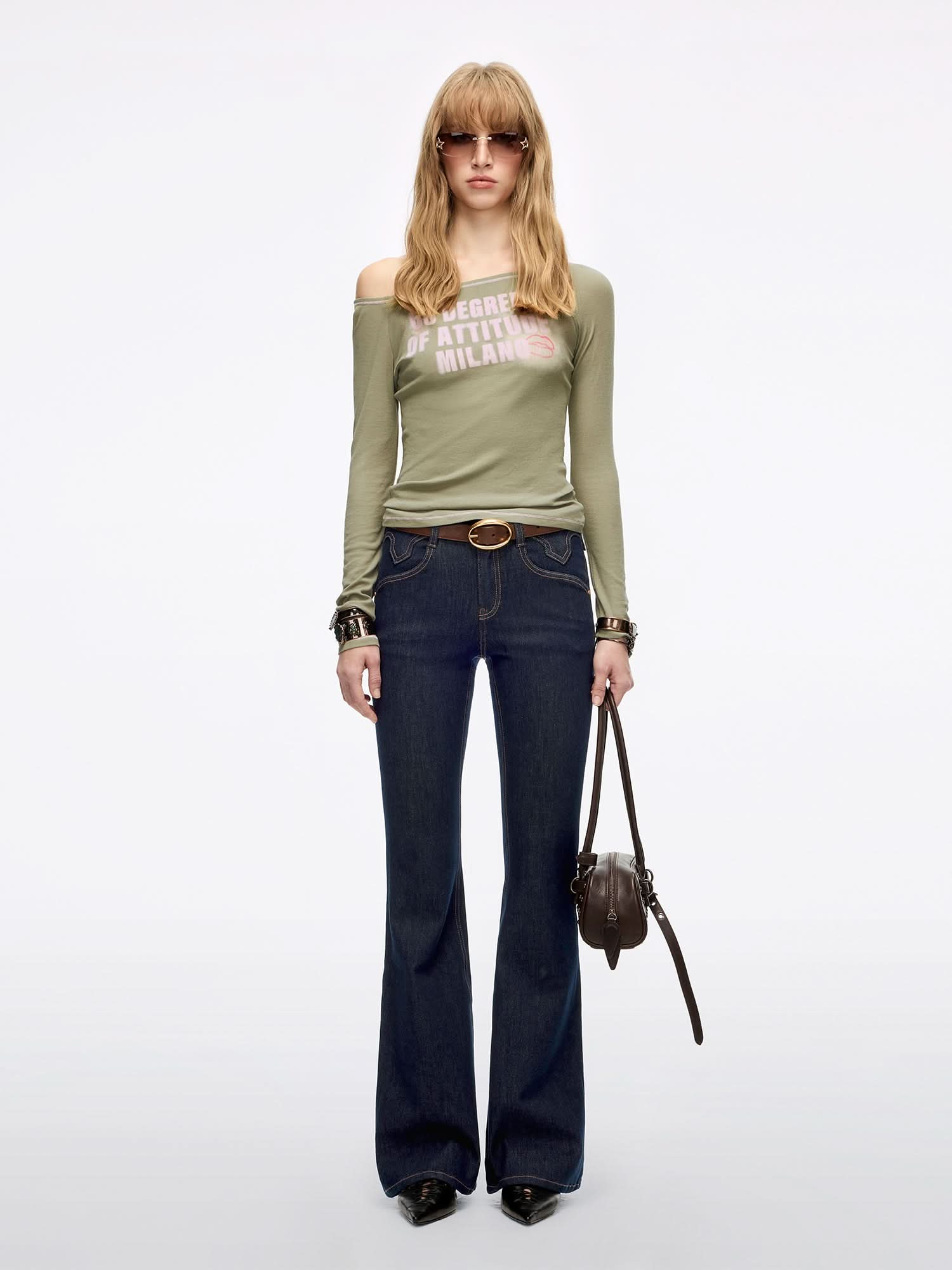 Slim-Fit Flared Jeans-BELLA - Image 2