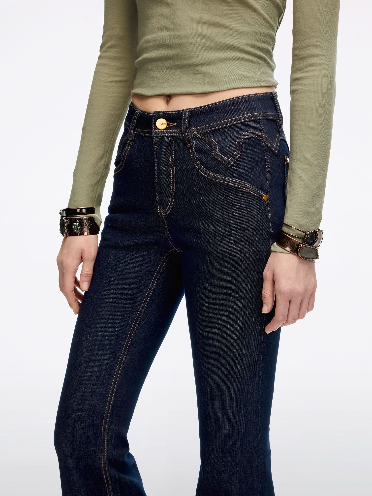 Slim-Fit Flared Jeans-BELLA - Image 4