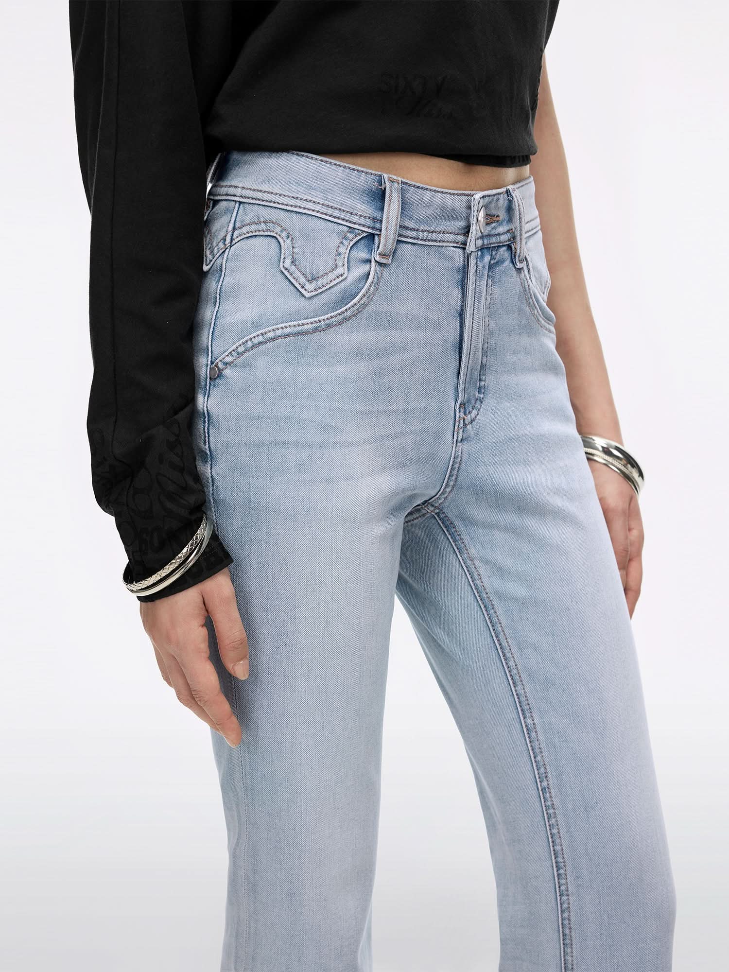 Slim-Fit Flared Jeans-BELLA - Image 4