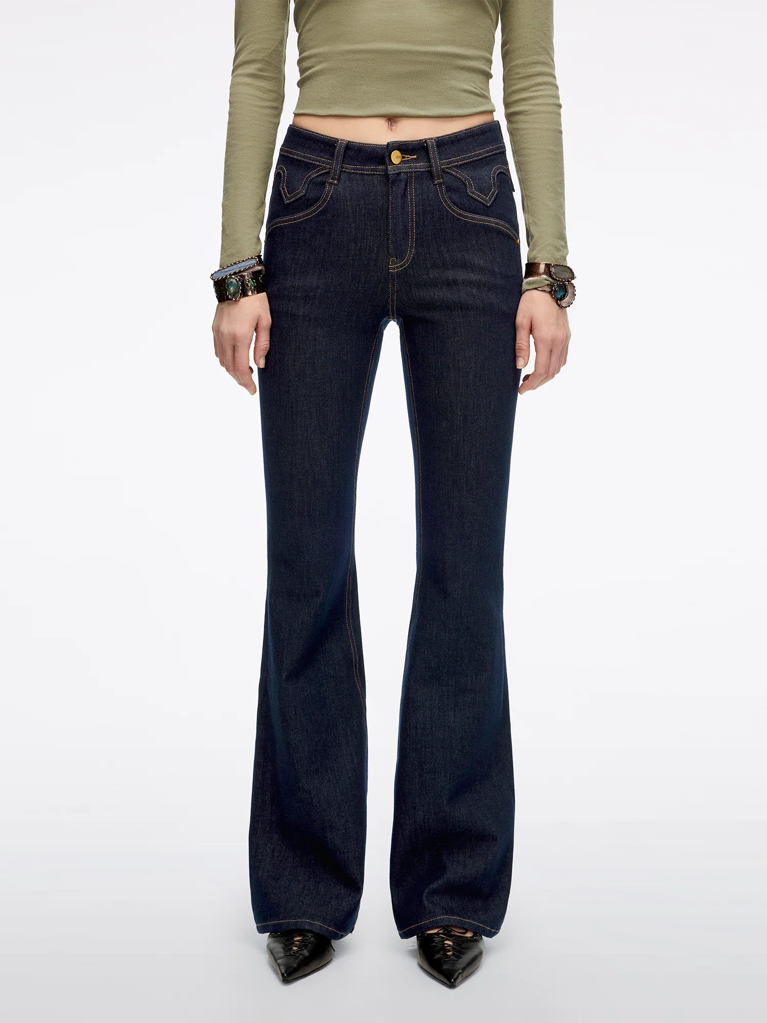 Slim-Fit Flared Jeans-BELLA - Image 21