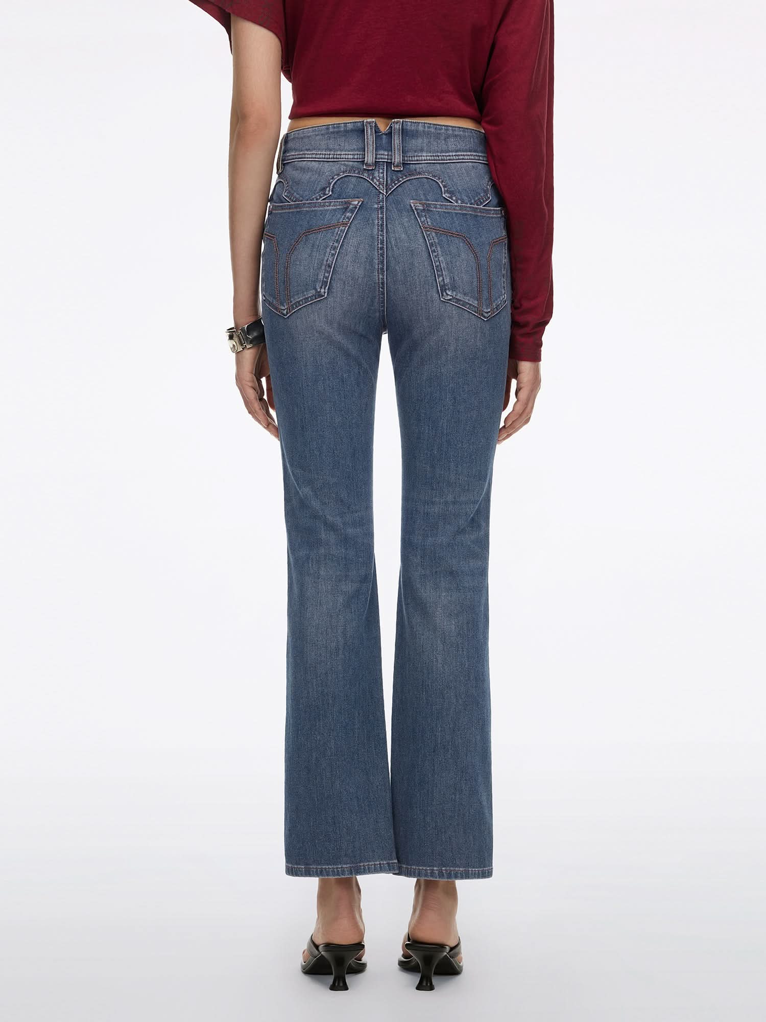 Slim-Fit Flared Jeans-BELLA - Image 3