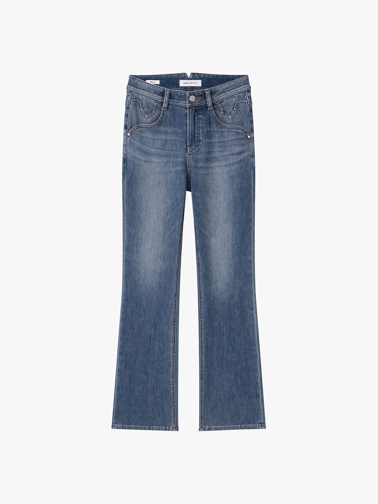 Slim-Fit Flared Jeans-BELLA - Image 5