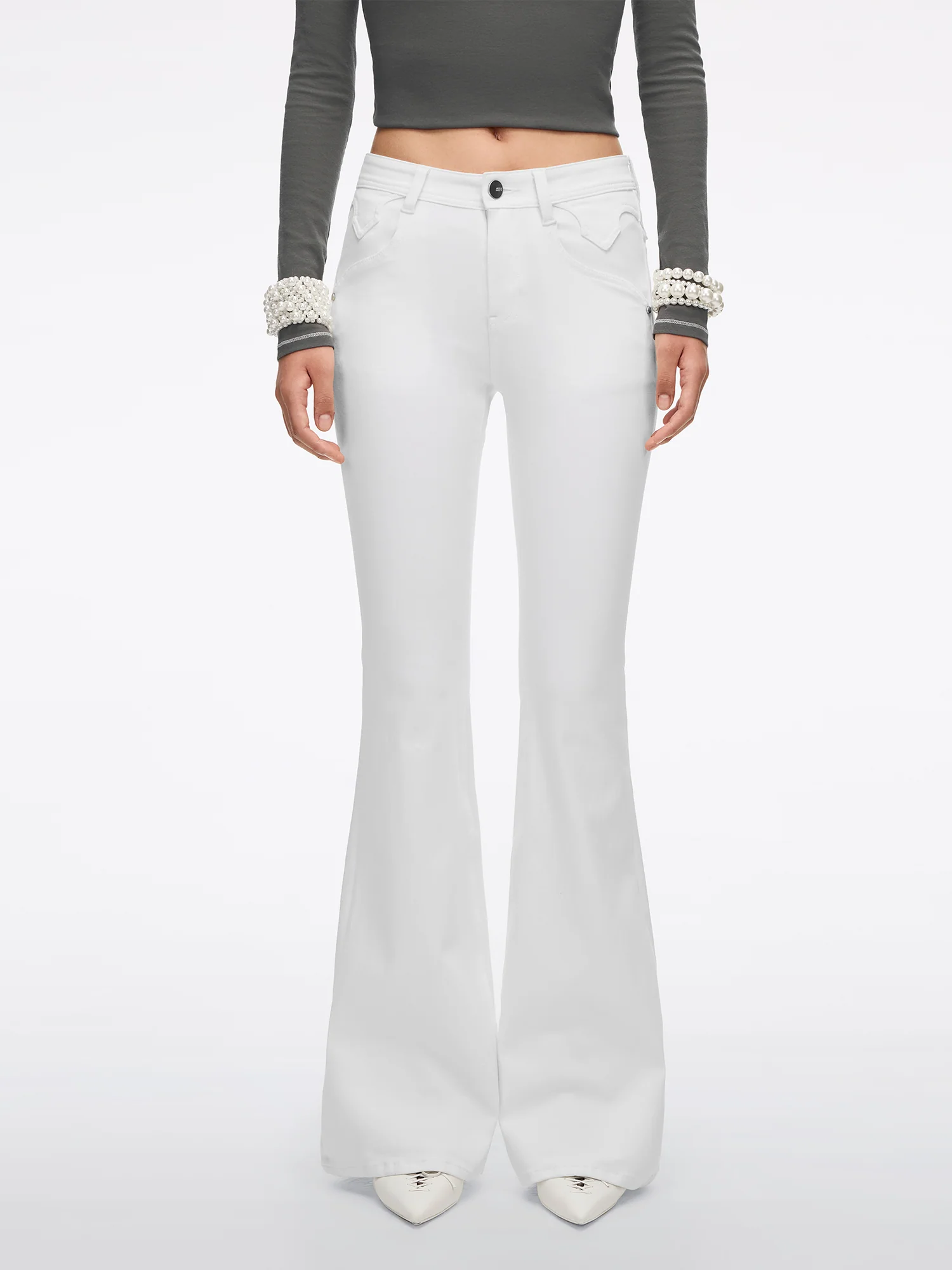 Slim-Fit Flared Jeans-BELLA