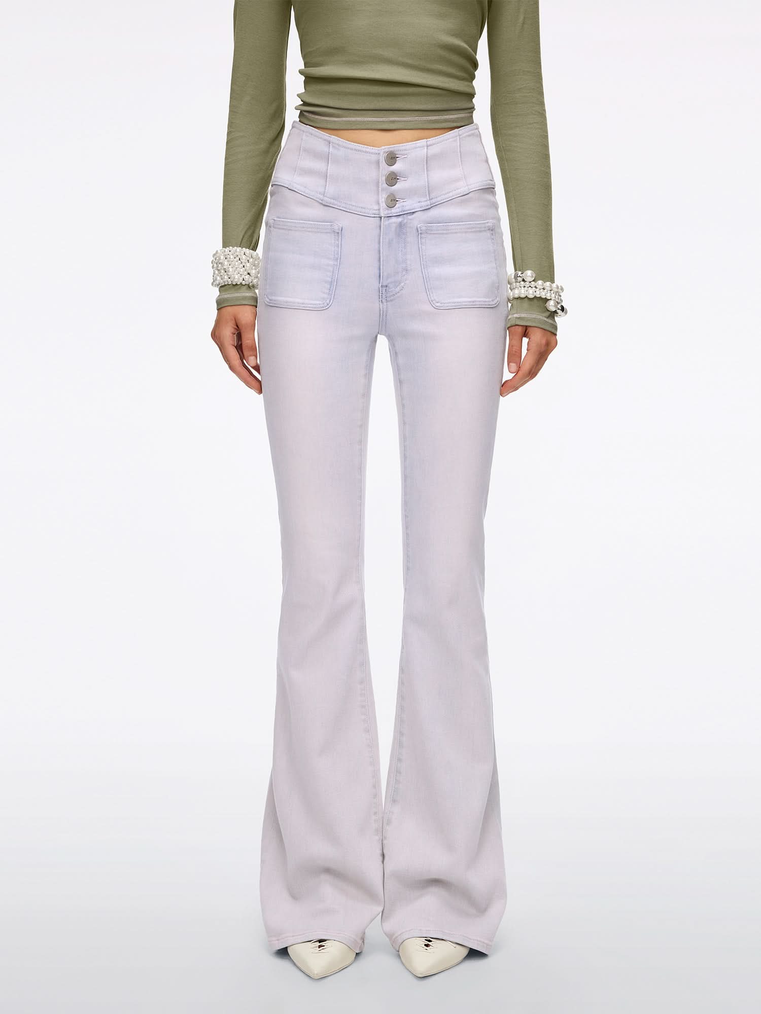 Slim Fit Flared Jeans-GLENDA PLUS 5