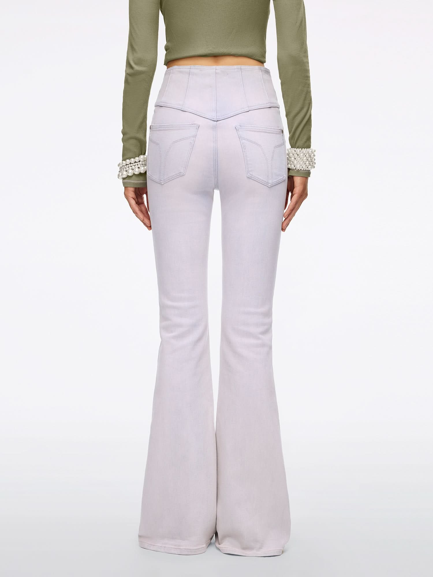 Slim Fit Flared Jeans-GLENDA PLUS 5 - Image 3