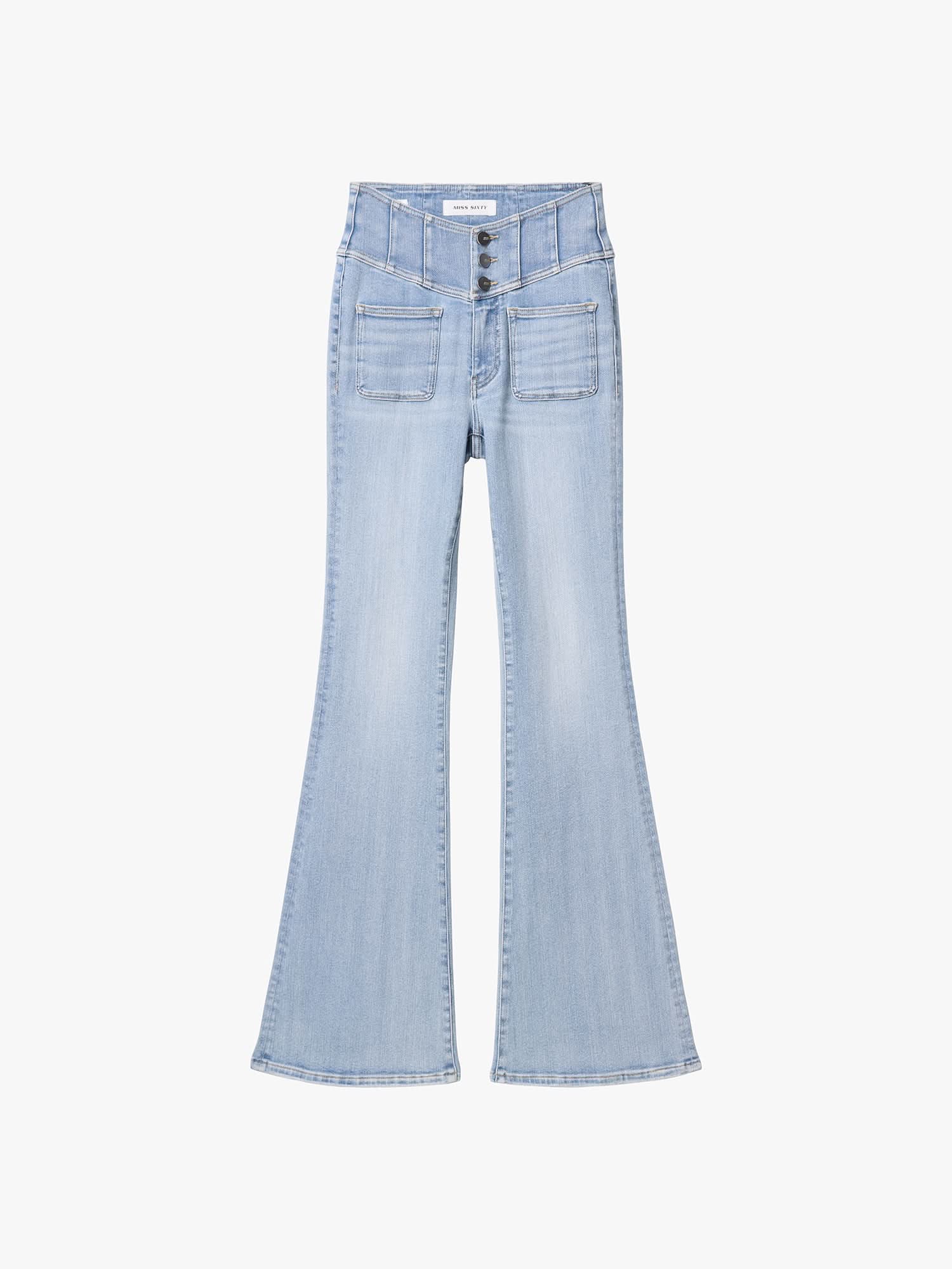 Slim-Fit Flared Jeans-GLENDA PLUS 5 - Image 5