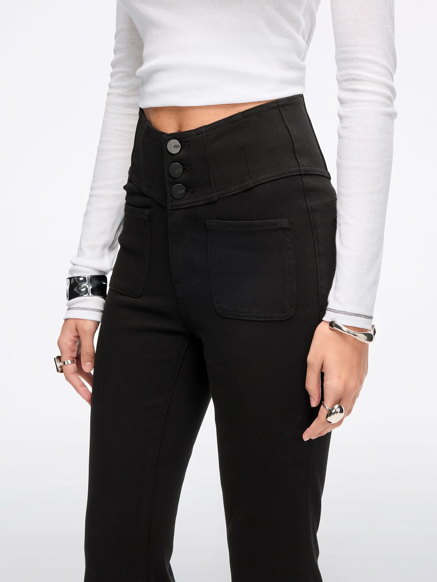 Slim Fit Flared Jeans-GLENDA PLUS 5 - Image 4