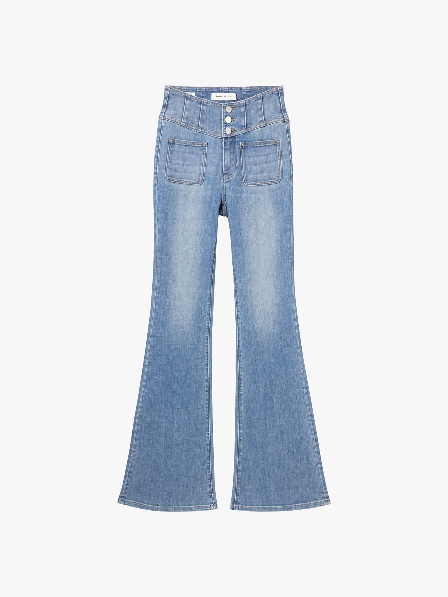 Slim Fit Flared Jeans-GLENDA PLUS 5 - Image 5