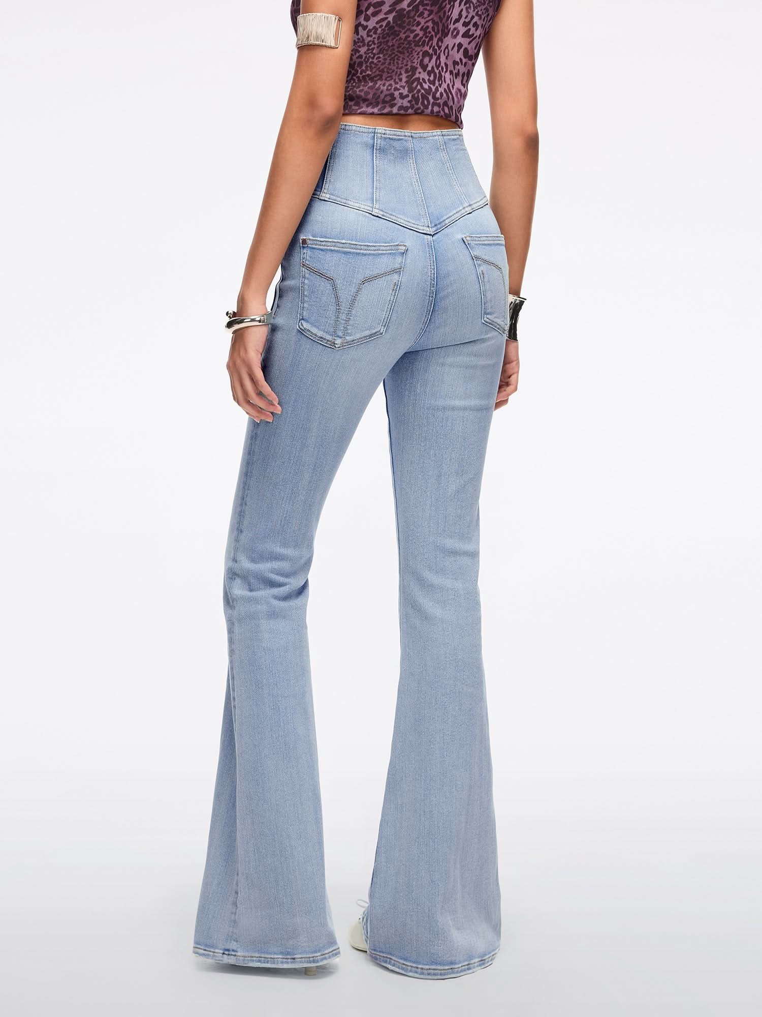 Slim-Fit Flared Jeans-GLENDA PLUS 5 - Image 3