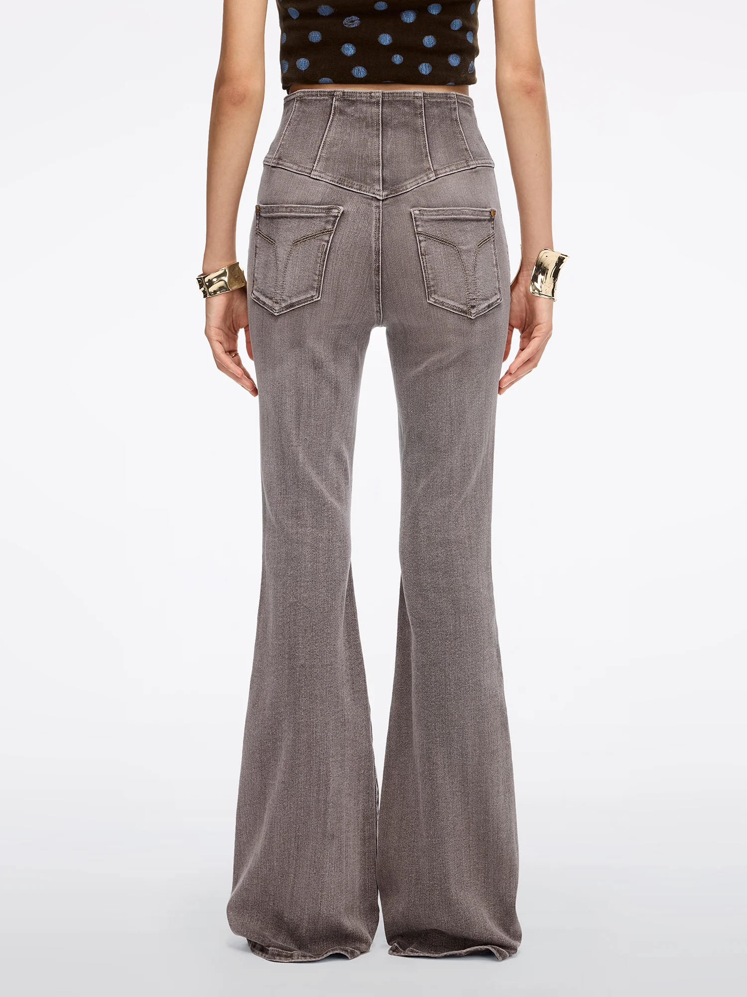 Slim-Fit Flared Jeans-GLENDA PLUS 5 - Image 3