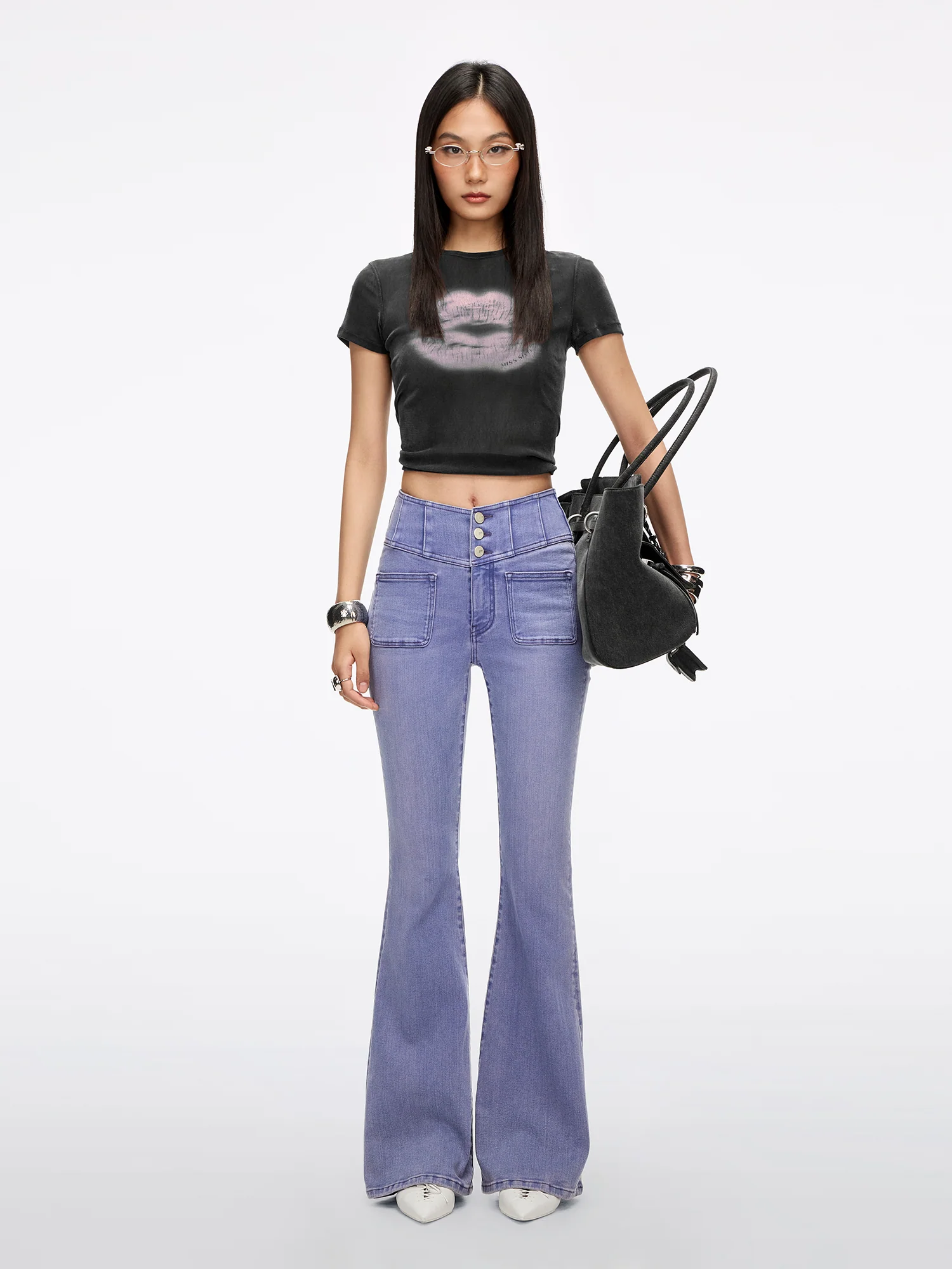 Slim-Fit Flared Jeans-GLENDA PLUS 5 - Image 2