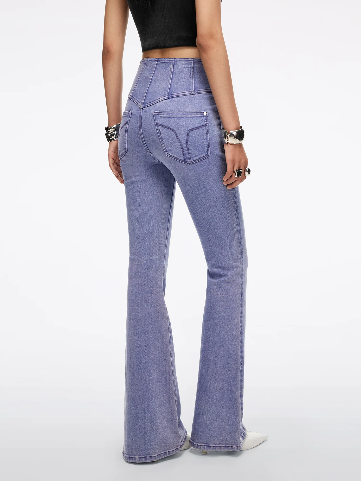Slim-Fit Flared Jeans-GLENDA PLUS 5 - Image 3