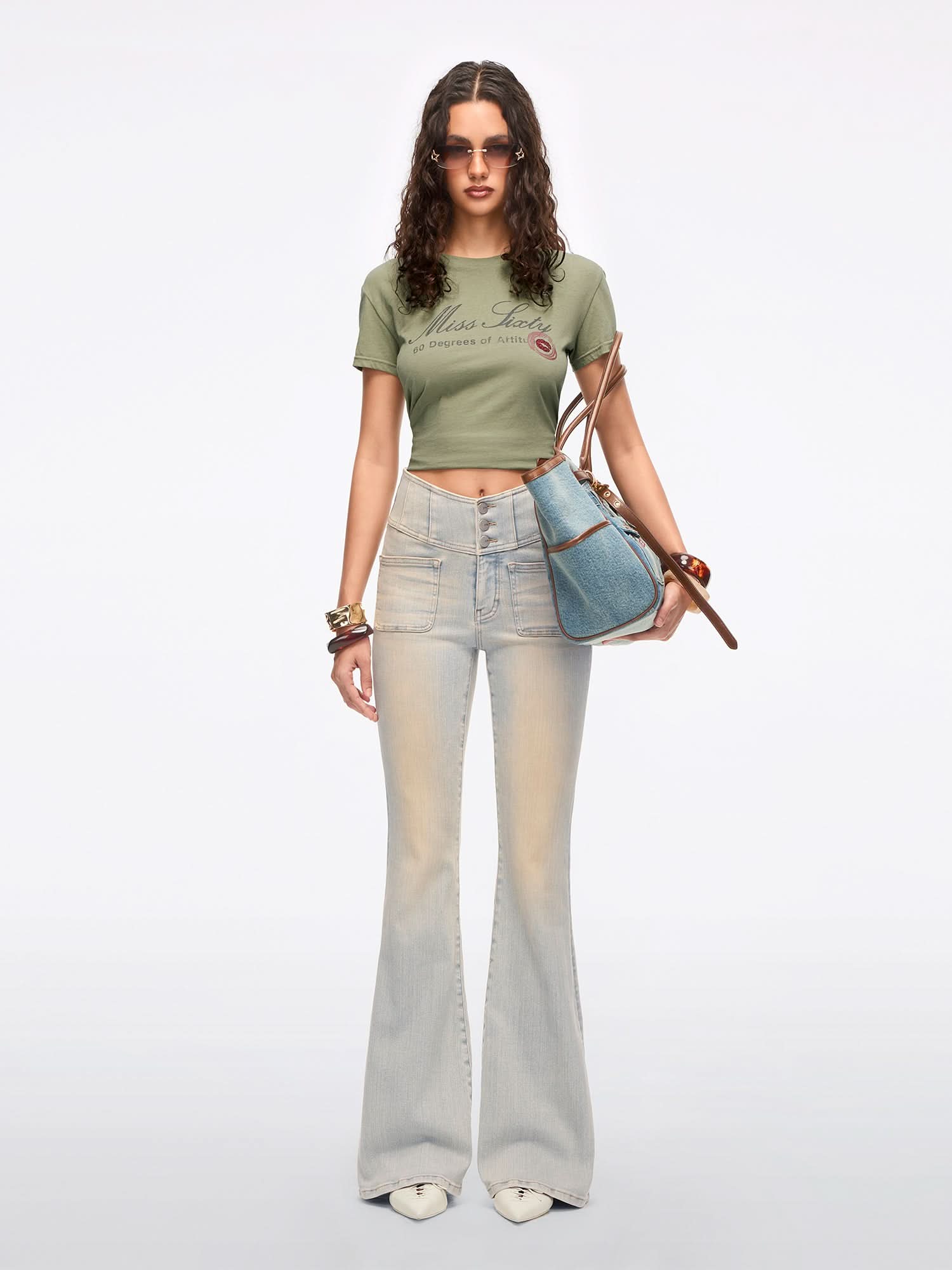 Slim-Fit Flared Jeans-GLENDA PLUS 5 - Image 2