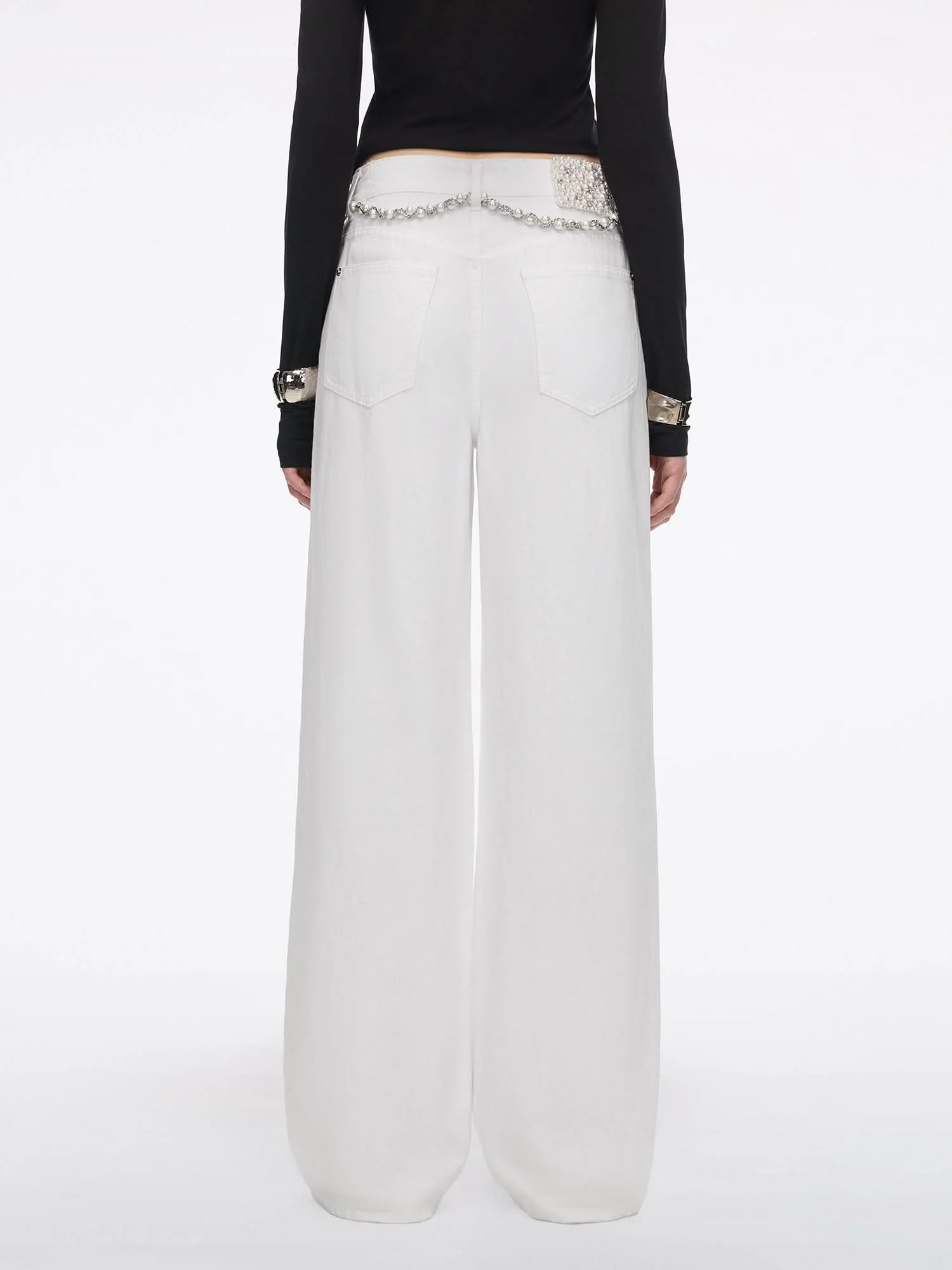 Straight-Leg Jeans with Waist Chain - Image 3