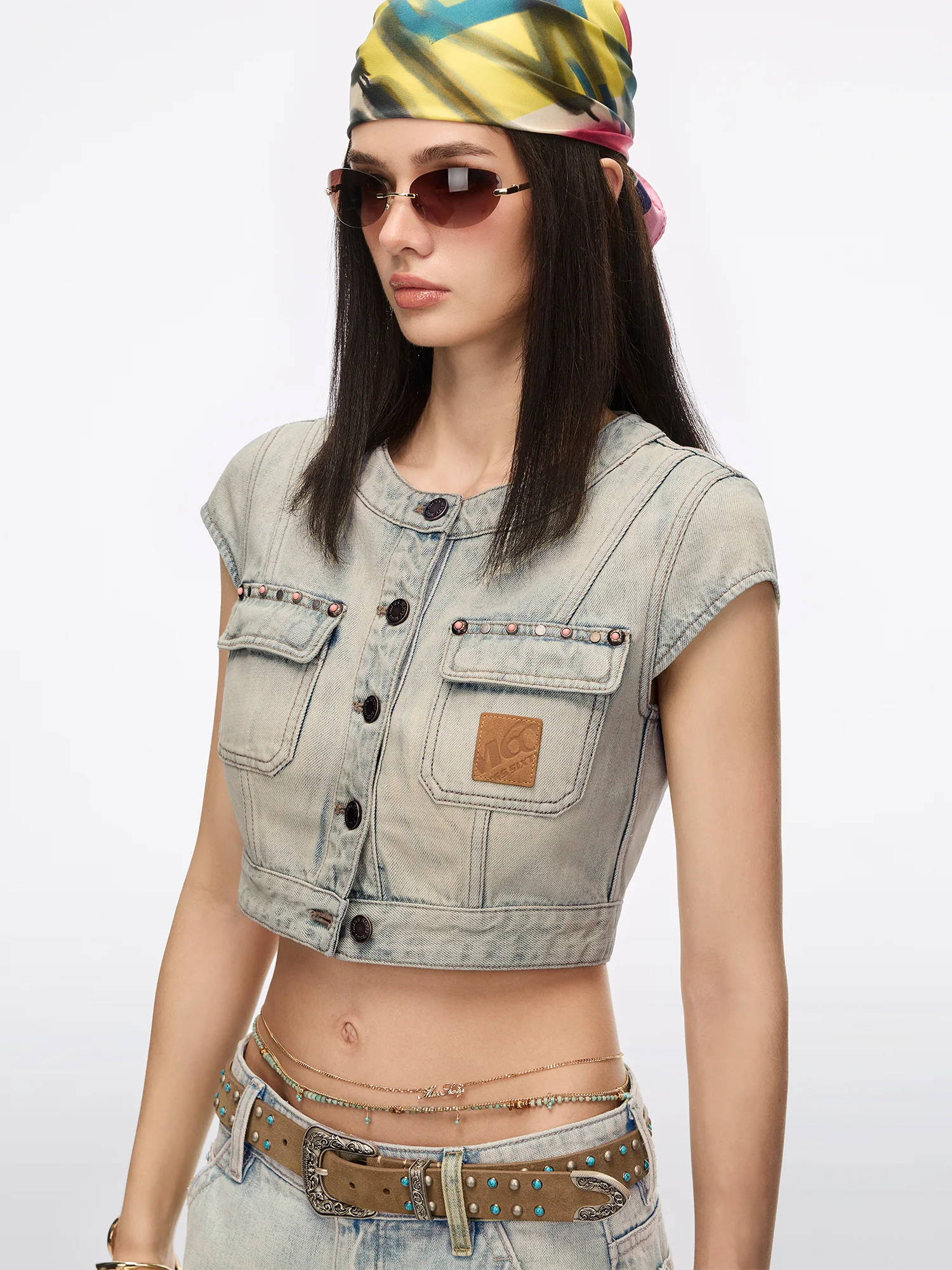 Studded Denim Jacket - Image 3