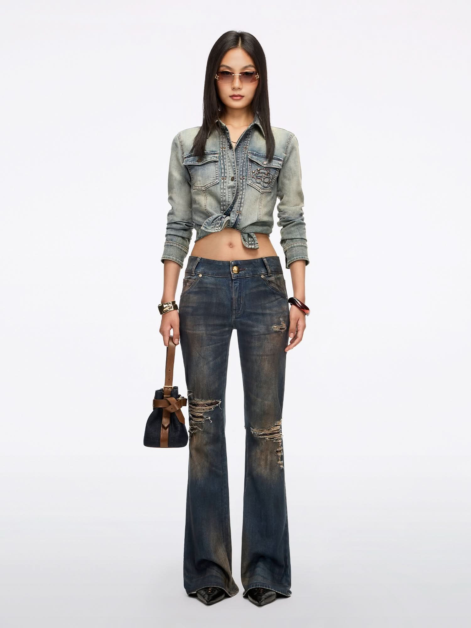Studded Denim Shirt - Image 5