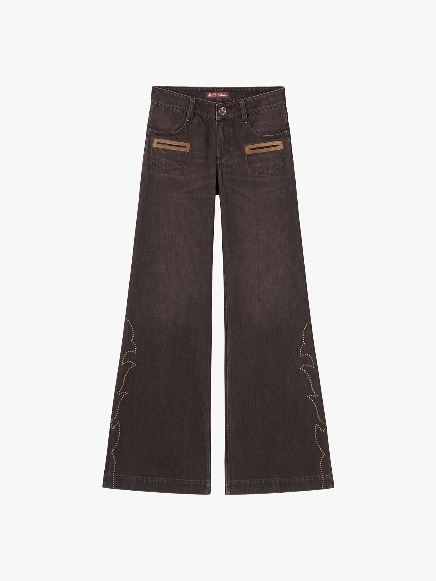 Studded Flare Jeans - Image 6