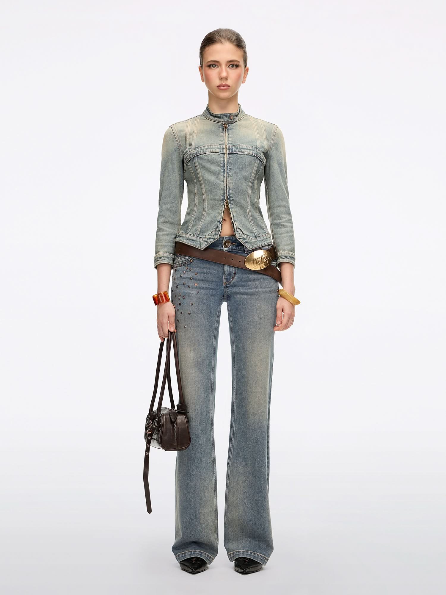 Studded Flared Jeans - Image 2