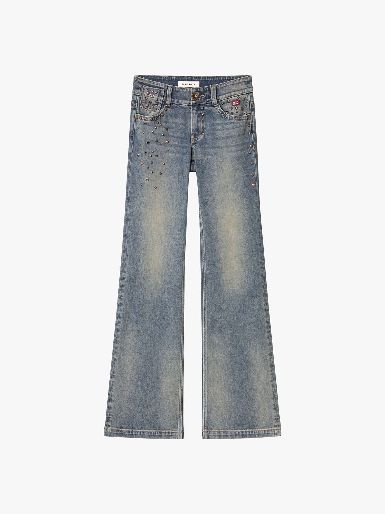 Studded Flared Jeans - Image 5